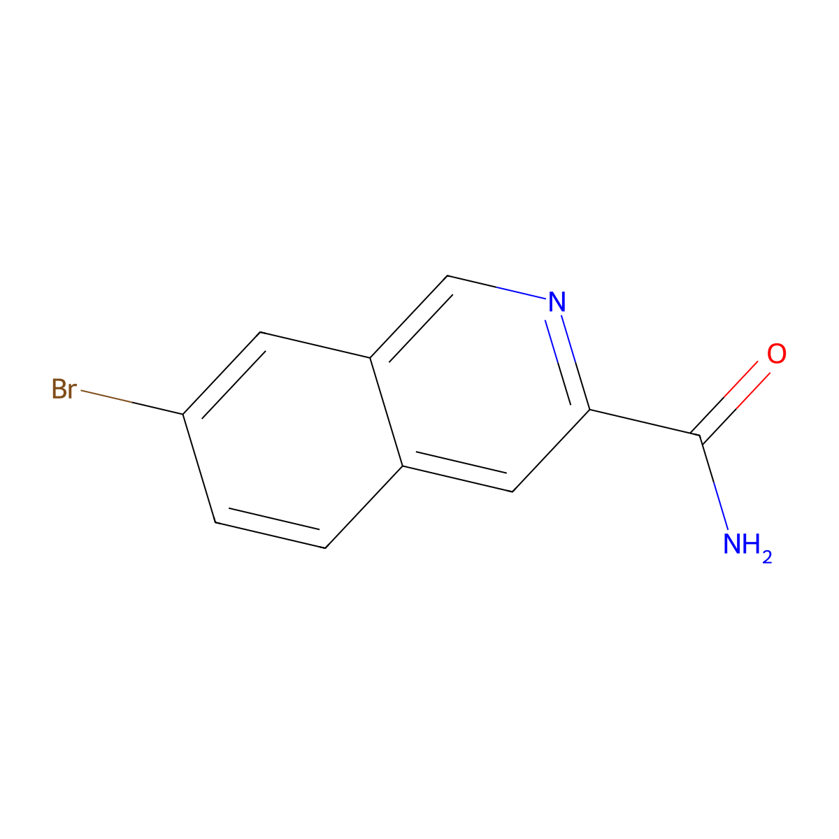 7-Bromoisoquinoline-3-carboxamide molecular structure, CAS 2089315-27-3