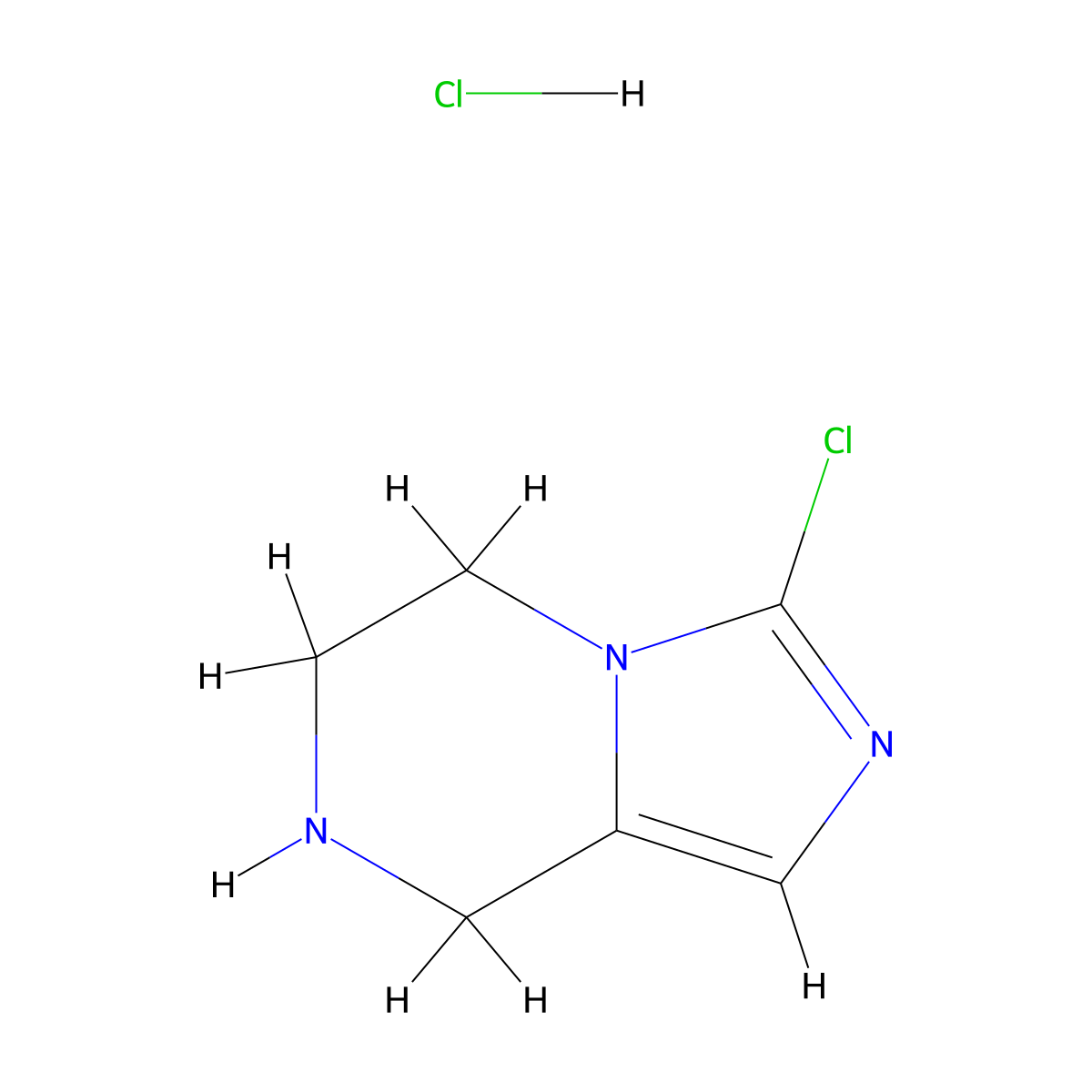 3-Chloro-5,6,7,8-tetrahydroimidazo[1,5-a]pyrazine hydrochloride molecular structure, CAS 2089315-28-4