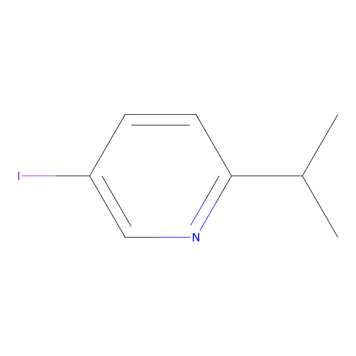 5-Iodo-2-isopropylpyridine molecular structure, CAS 2089315-49-9
