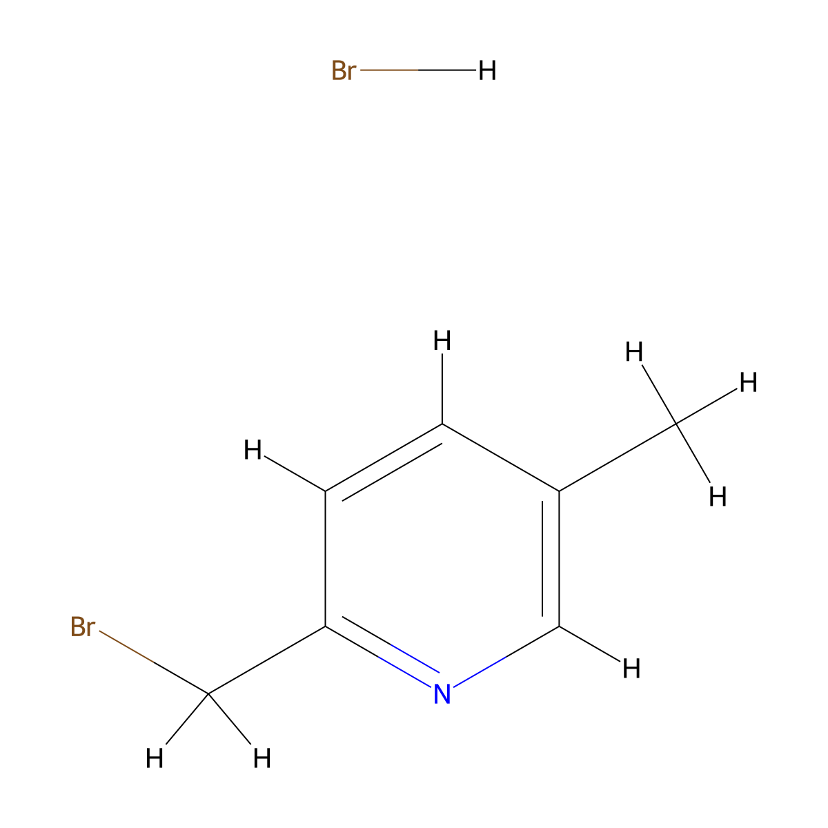 2-(Bromomethyl)-5-methylpyridine hydrobromide molecular structure, CAS 2089315-69-3