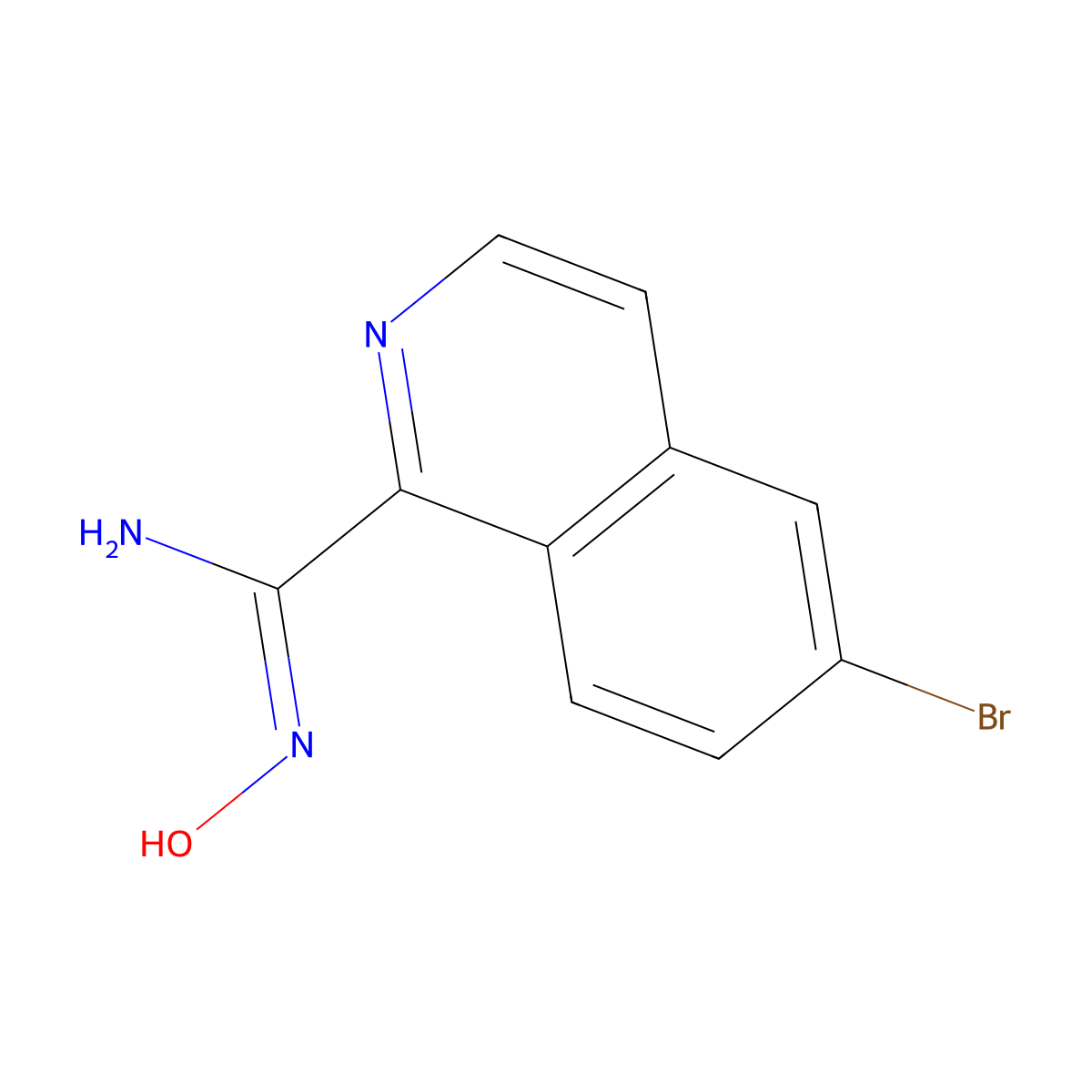 6-Bromo-N-hydroxyisoquinoline-1-carboximidamide molecular structure, CAS 2089315-70-6