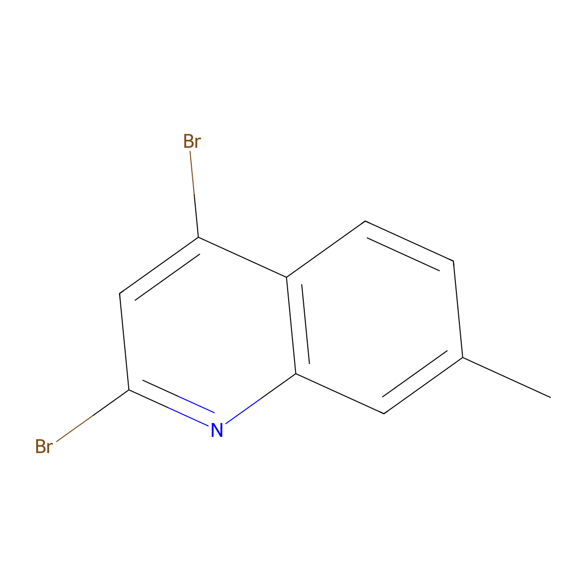 2,4-Dibromo-7-methylquinoline molecular structure, CAS 2089316-09-4