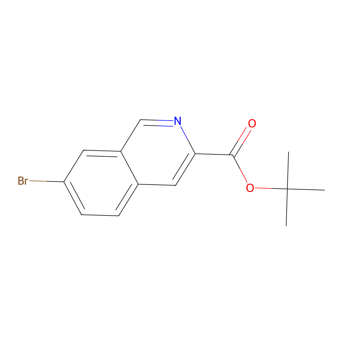 tert-Butyl 7-bromoisoquinoline-3-carboxylate molecular structure, CAS 2089316-26-5