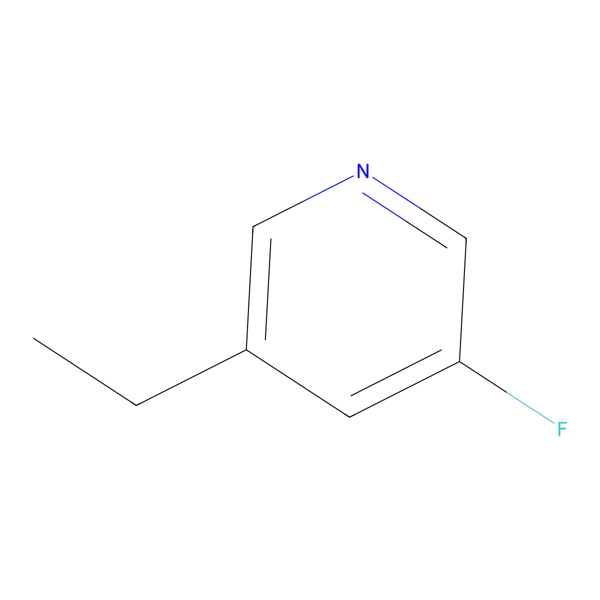 3-Ethyl-5-fluoropyridine molecular structure, CAS 2089319-08-2