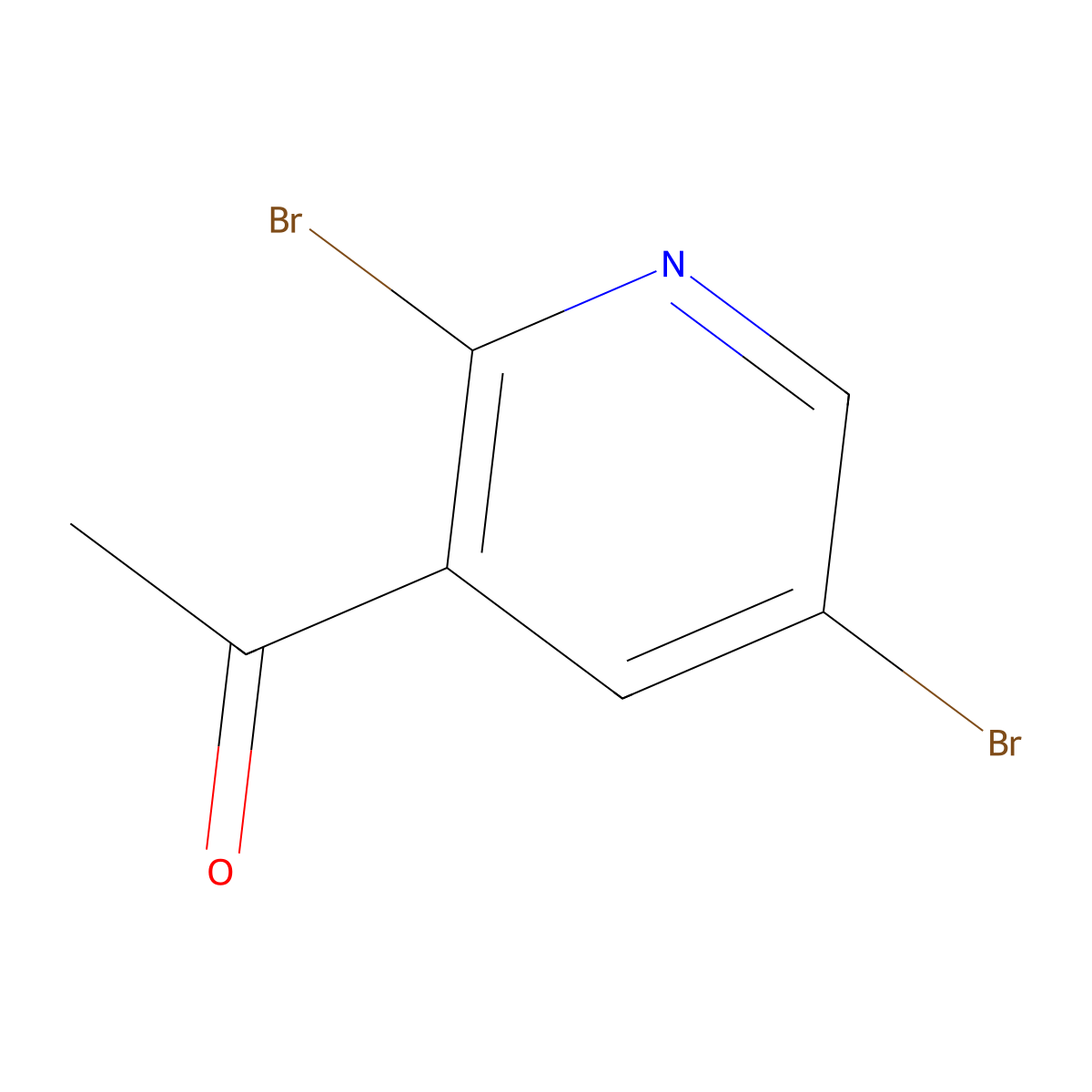 1-(2,5-Dibromopyridin-3-yl)ethanone molecular structure, CAS 2089319-23-1