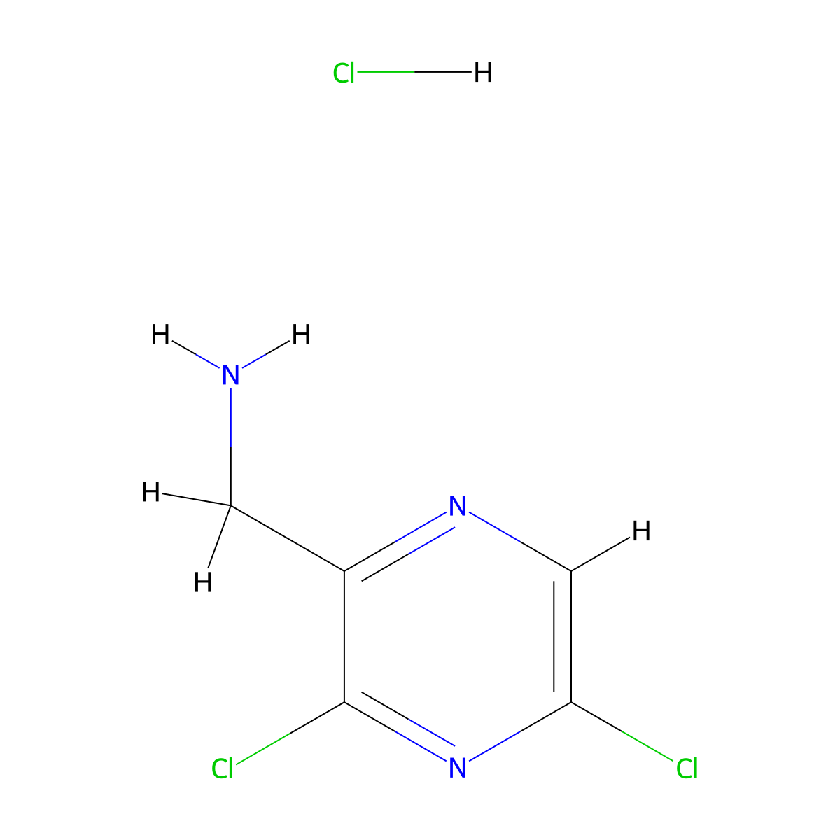 1-(3,5-Dichloropyrazin-2-yl)methanamine hydrochloride molecular structure, CAS 2089319-25-3