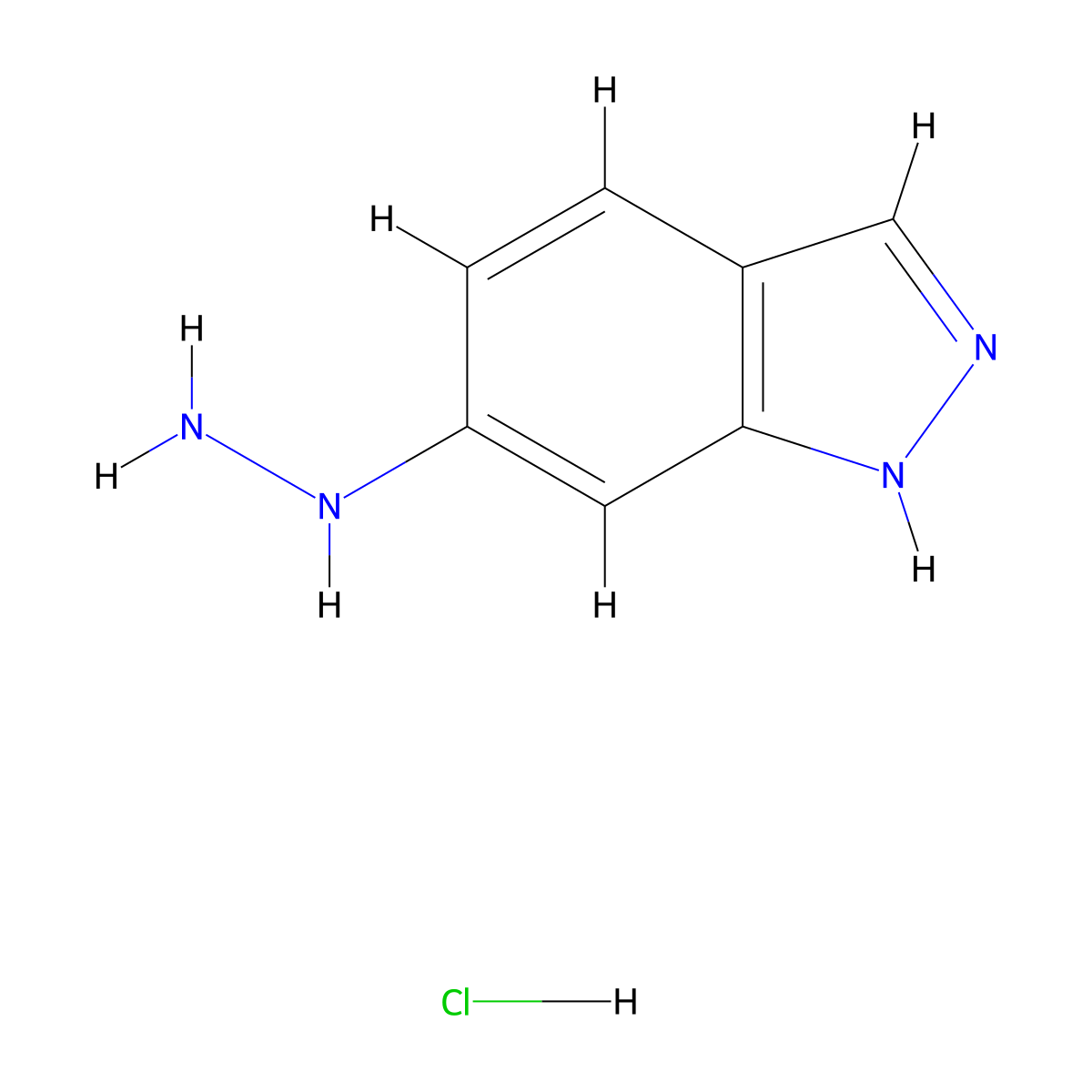 6-Hydrazinyl-1H-indazole hydrochloride molecular structure, CAS 2089319-31-1
