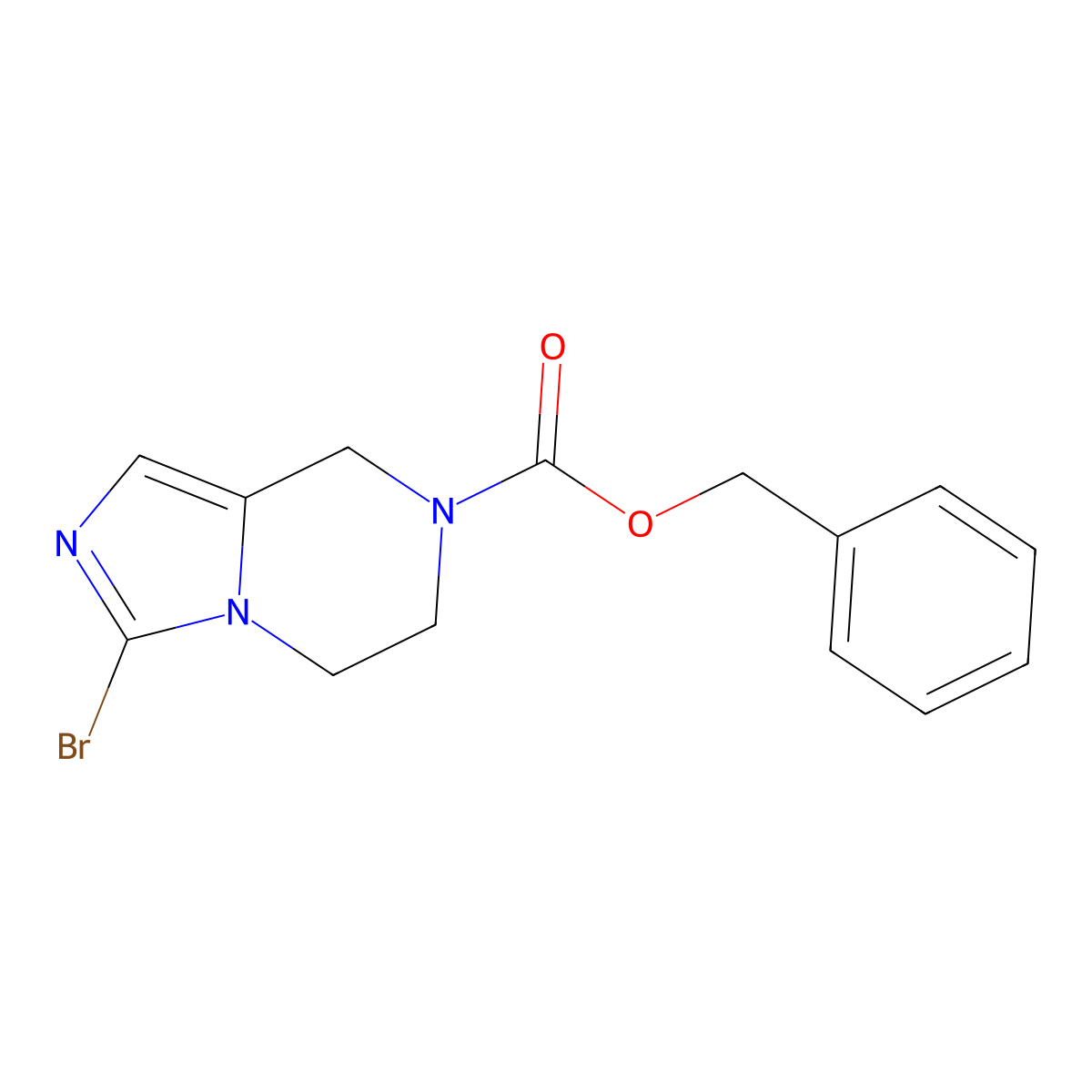 Benzyl 3-bromo-5,6-dihydroimidazo[1,5-a]pyrazine-7(8H)-carboxylate molecular structure, CAS 2089319-34-4