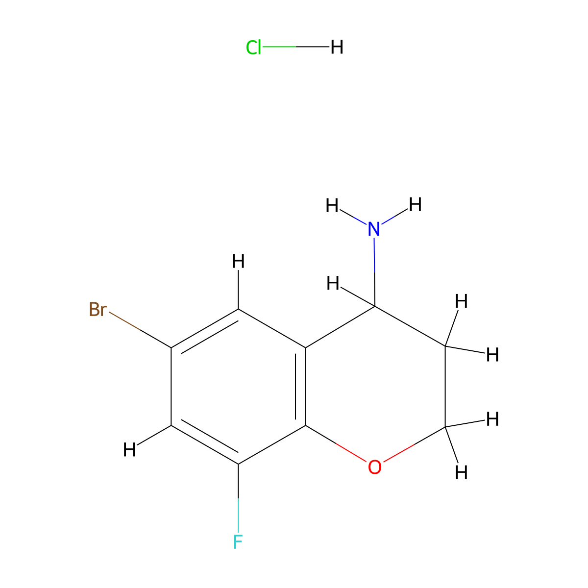 6-Bromo-8-fluorochroman-4-amine hydrochloride molecular structure, CAS 2089319-38-8