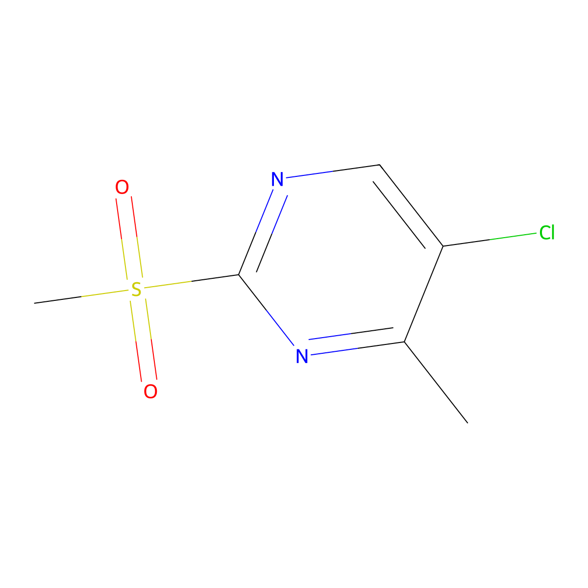 5-Chloro-4-methyl-2-(methylsulfonyl)pyrimidine molecular structure, CAS 2089319-59-3