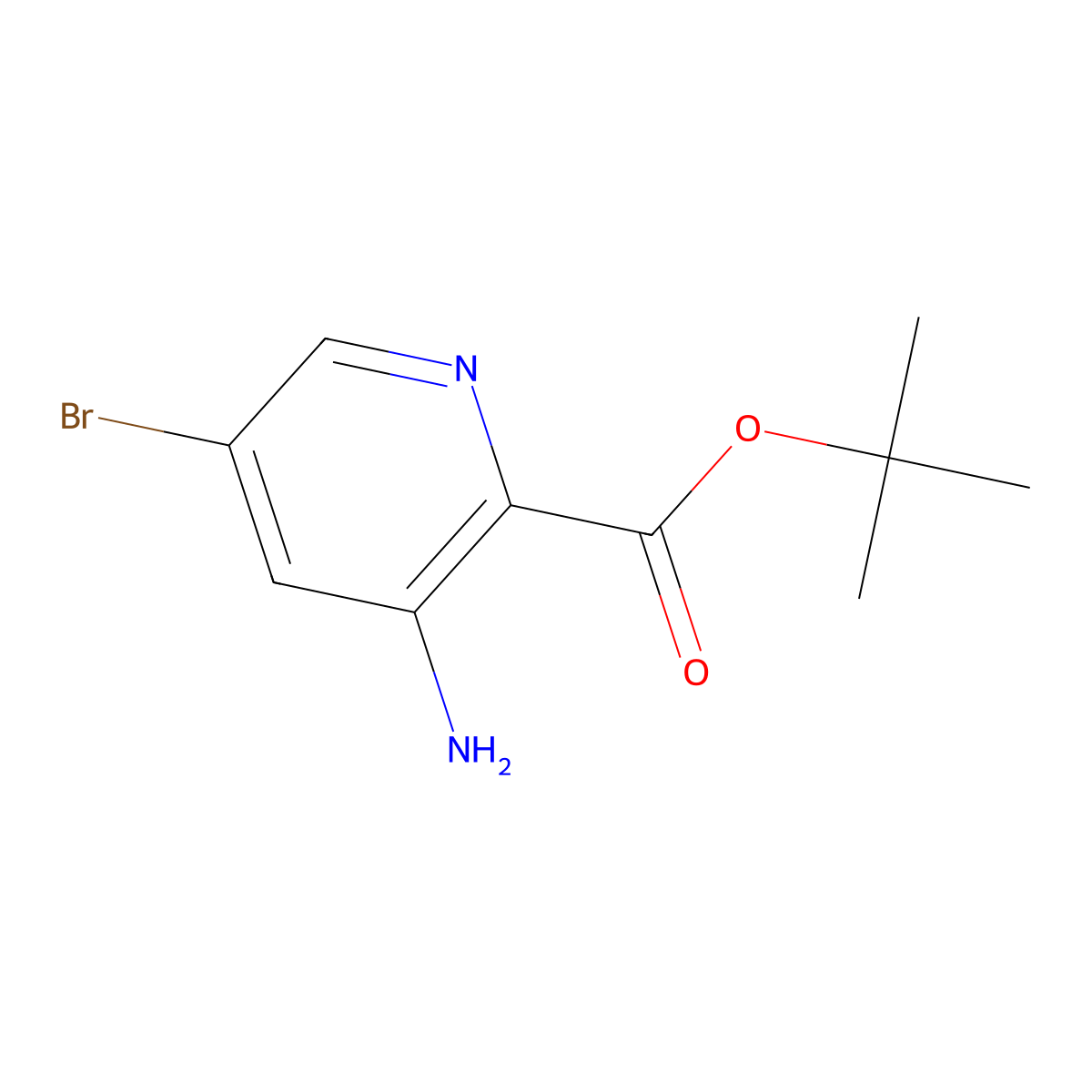 tert-Butyl 3-amino-5-bromopicolinate molecular structure, CAS 2089319-66-2
