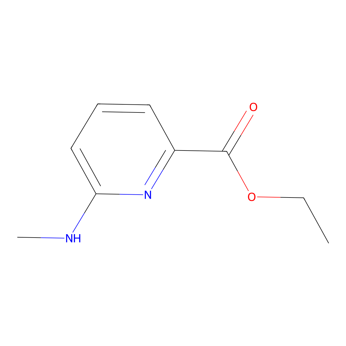 Ethyl 6-(methylamino)picolinate molecular structure, CAS 2089319-67-3