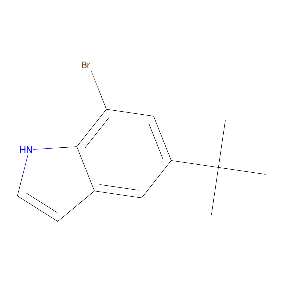 7-Bromo-5-(tert-butyl)-1H-indole molecular structure, CAS 2089319-70-8