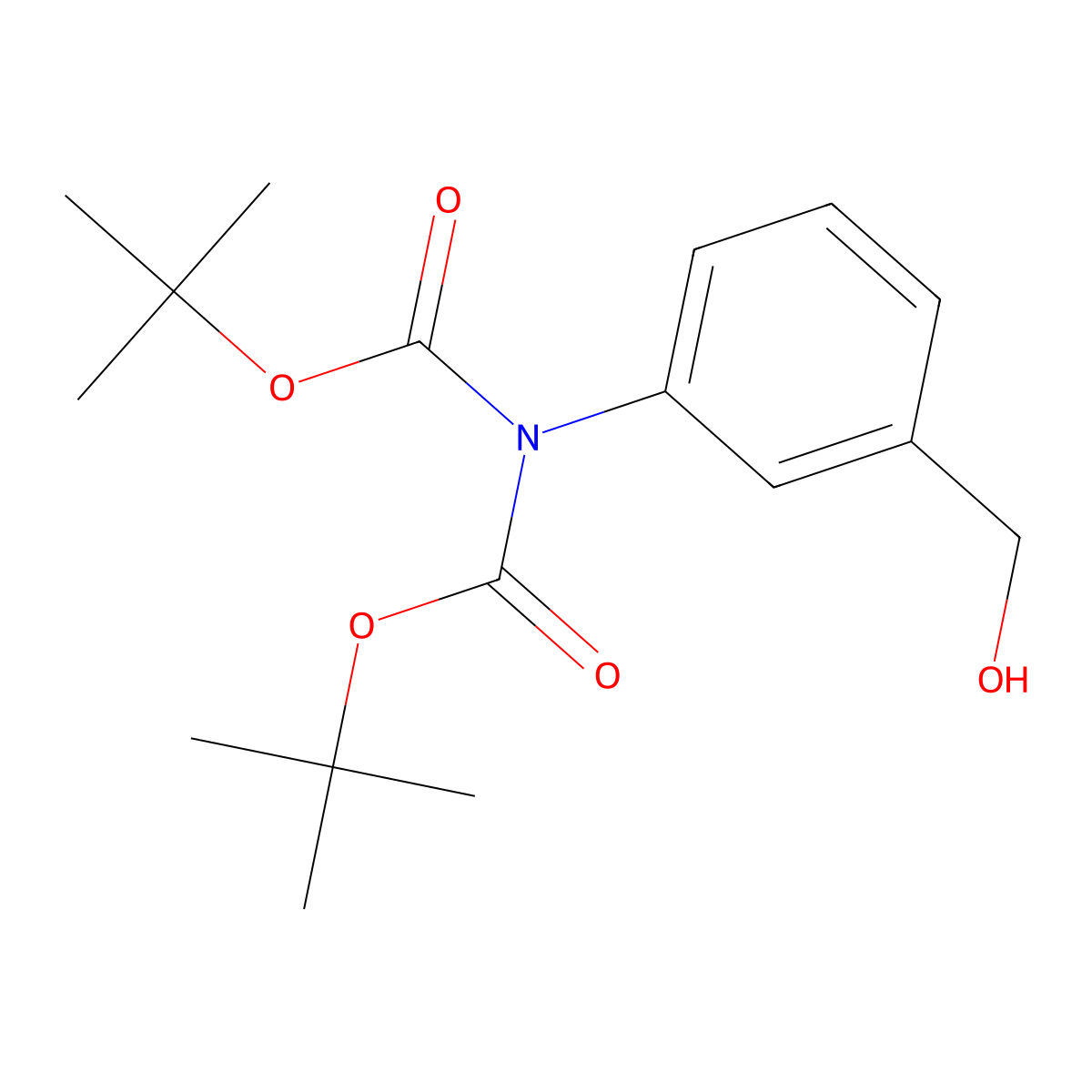 Di-tert-Butyl (3-(hydroxymethyl)phenyl)imidodicarbonate molecular structure, CAS 2089319-73-1