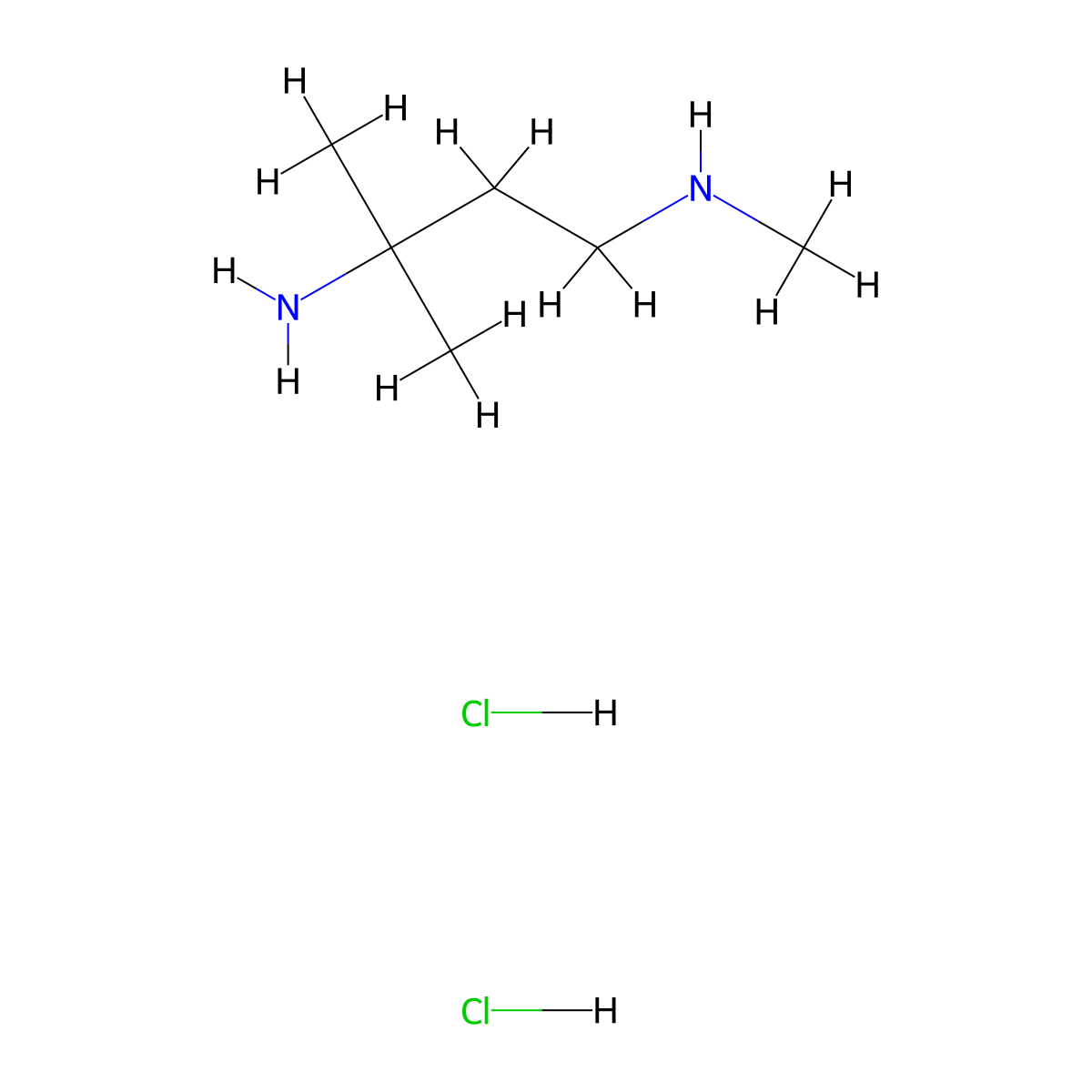 (3-Amino-3-methylbutyl)(methyl)amine dihydrochloride molecular structure, CAS 2089319-75-3
