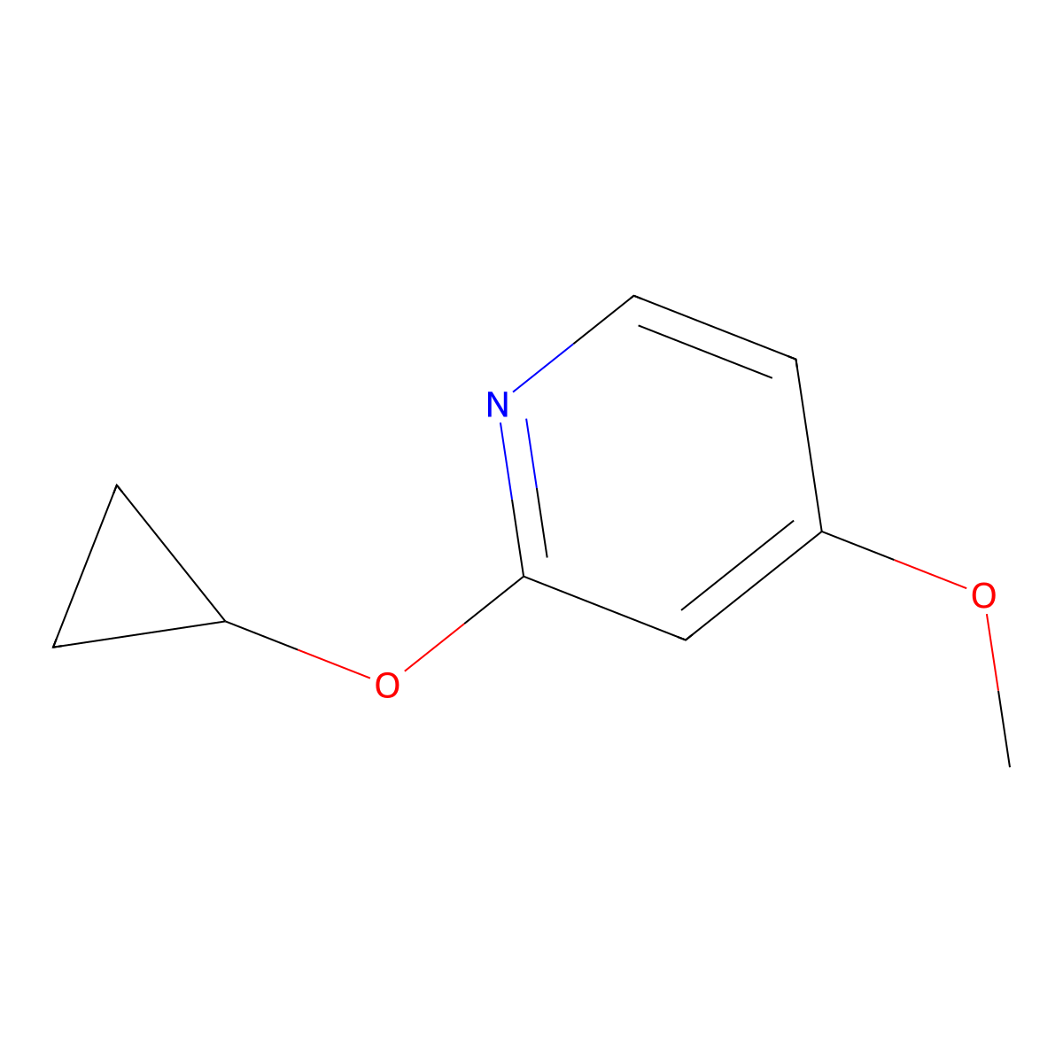 2-Cyclopropoxy-4-methoxypyridine molecular structure, CAS 2089319-88-8