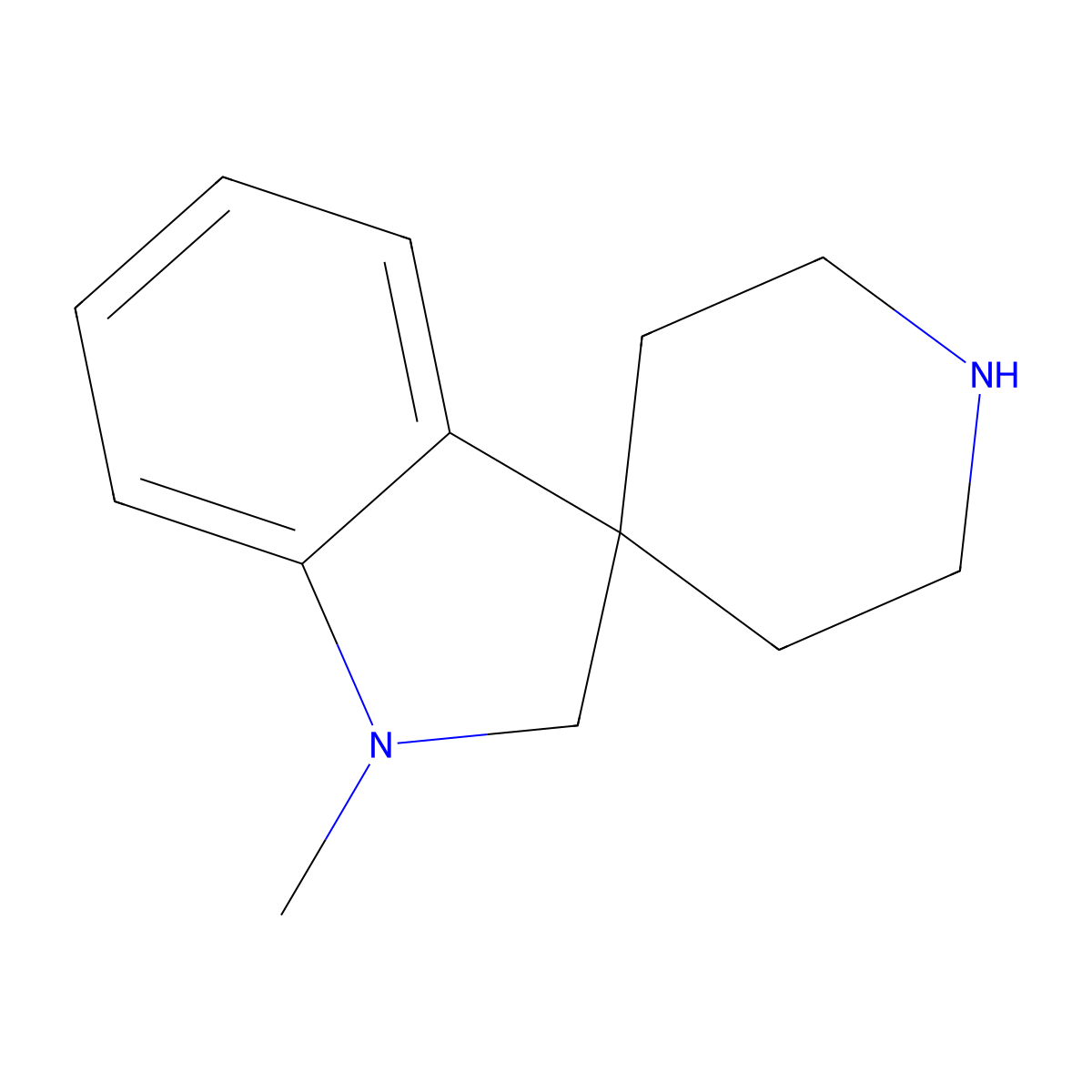 1-Methyl-1,2-dihydrospiro[indole-3,4'-piperidine] molecular structure, CAS 208932-96-1