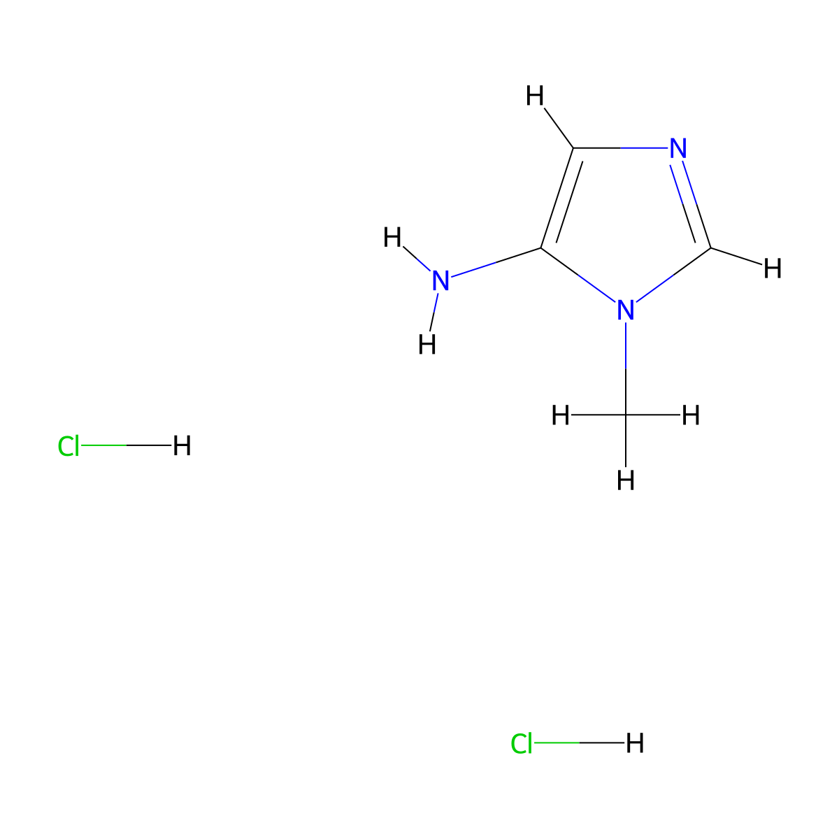 1-Methyl-1H-imidazol-5-amine dihydrochloride molecular structure, CAS 2089320-17-0