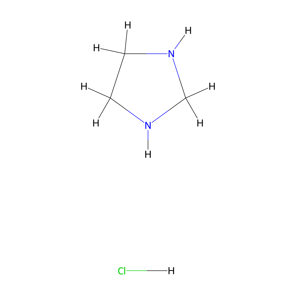 Imidazolidine hydrochloride molecular structure, CAS 2089320-20-5