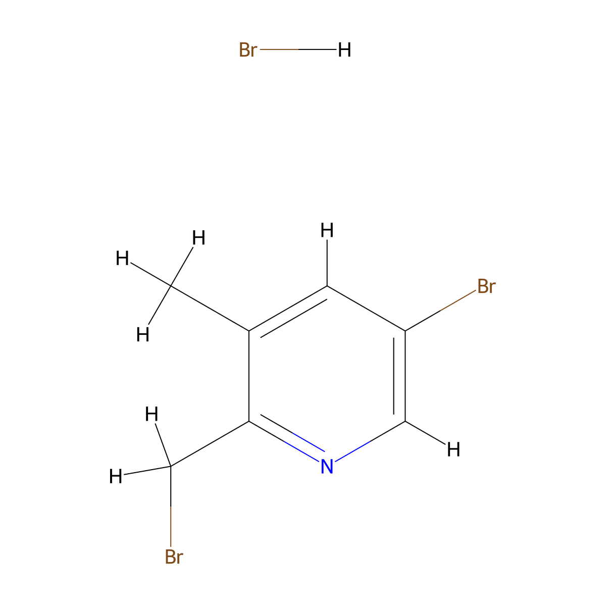 5-Bromo-2-(bromomethyl)-3-methylpyridine hydrobromide molecular structure, CAS 2089320-43-2