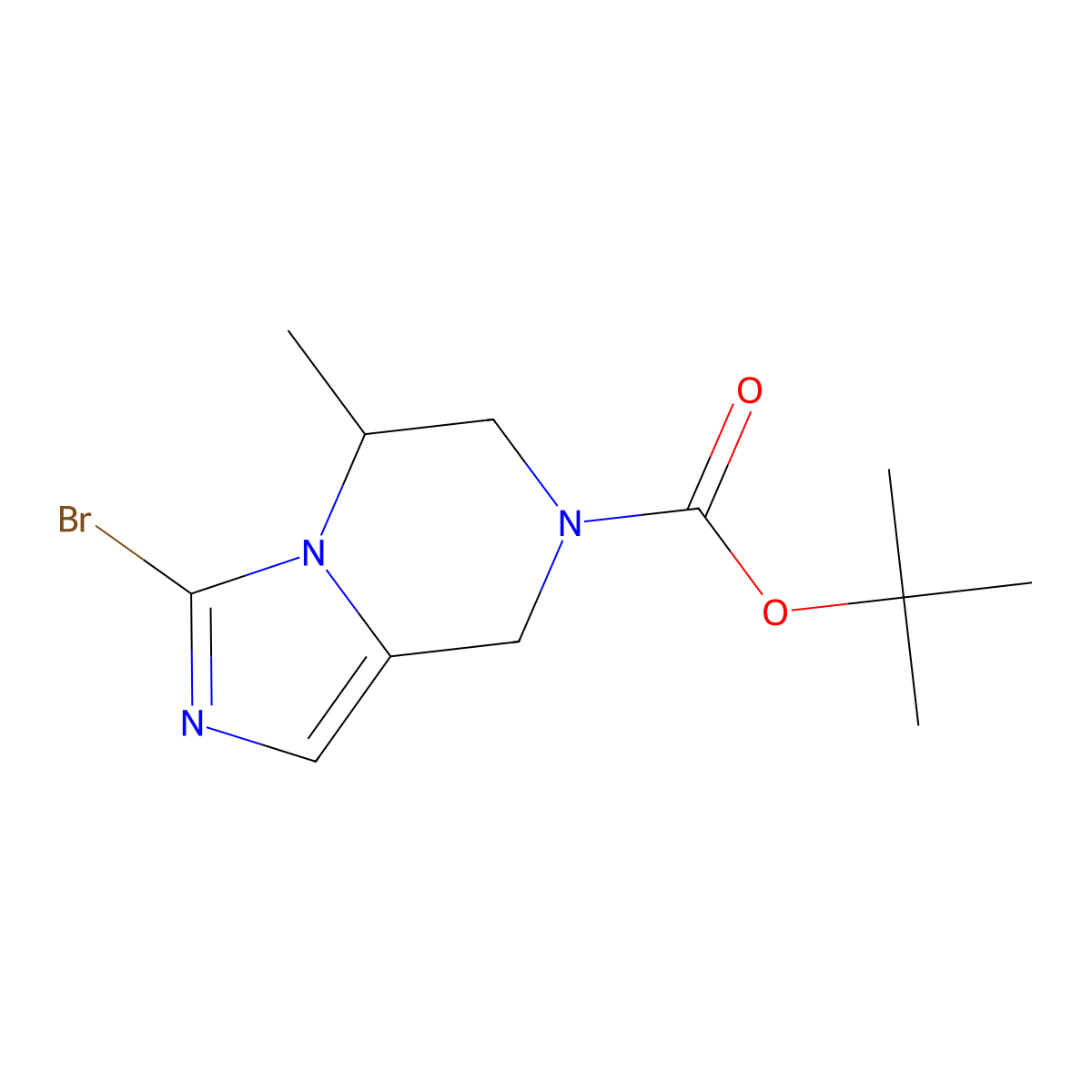 tert-Butyl 3-bromo-5-methyl-5,6-dihydroimidazo[1,5-a]pyrazine-7(8H)-carboxylate molecular structure, CAS 2089320-46-5