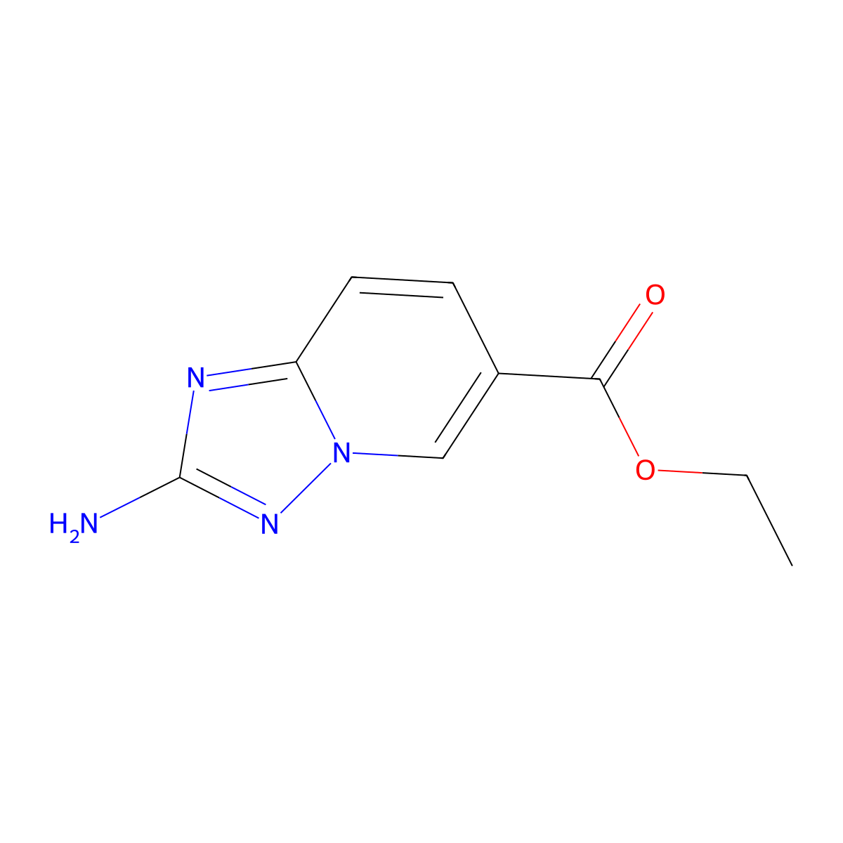 Ethyl 2-amino-[1,2,4]triazolo[1,5-a]pyridine-6-carboxylate molecular structure, CAS 2089320-93-2