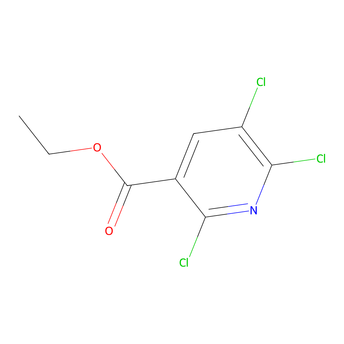 Ethyl 2,5,6-trichloronicotinate molecular structure, CAS 2089325-36-8