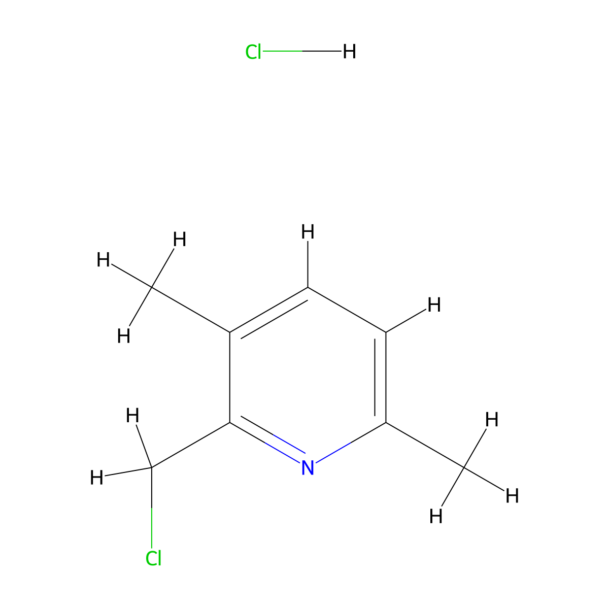 2-(Chloromethyl)-3,6-dimethylpyridine hydrochloride molecular structure, CAS 2089325-41-5