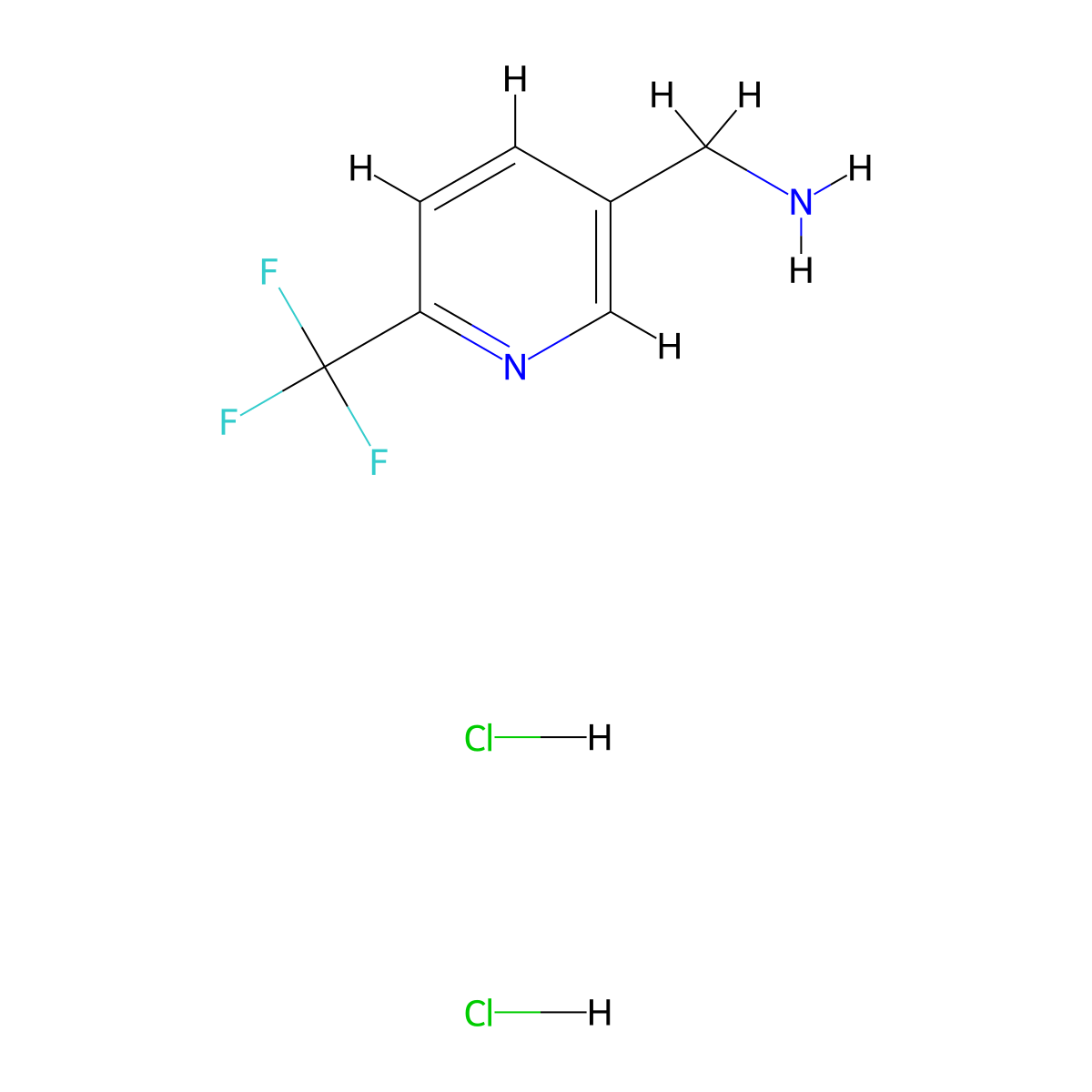 (6-(Trifluoromethyl)pyridin-3-yl)methanamine dihydrochloride molecular structure, CAS 2089325-47-1