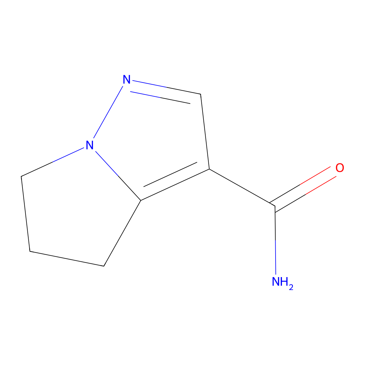 5,6-Dihydro-4H-pyrrolo[1,2-b]pyrazole-3-carboxamide molecular structure, CAS 2089326-01-0