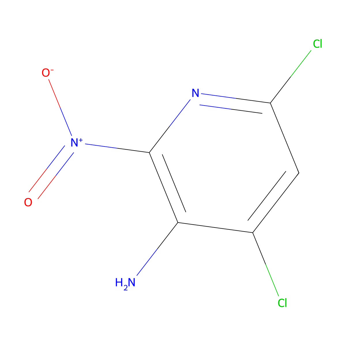 4,6-Dichloro-2-nitropyridin-3-amine molecular structure, CAS 2089326-08-7