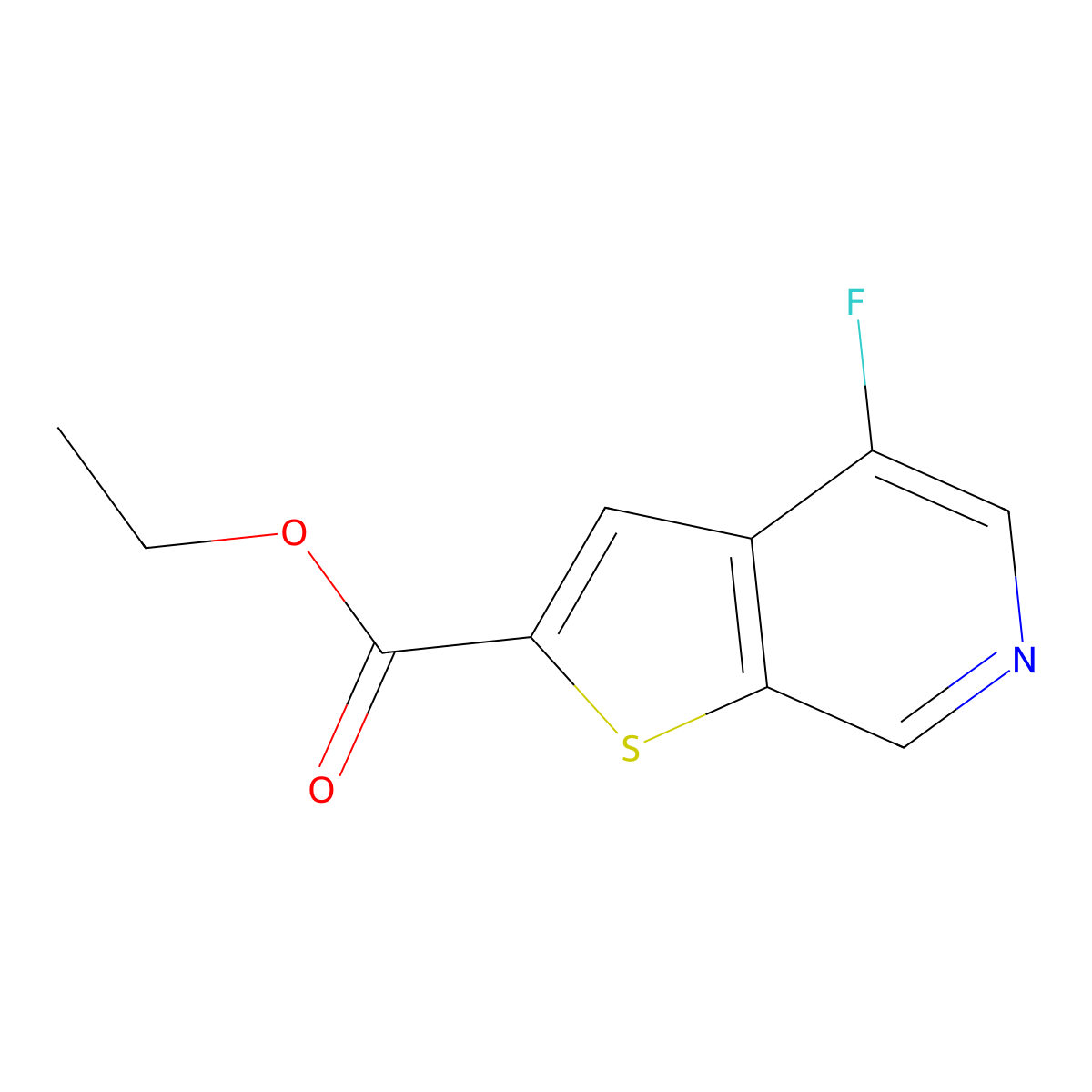 Ethyl 4-fluorothieno[2,3-c]pyridine-2-carboxylate molecular structure, CAS 2089326-21-4