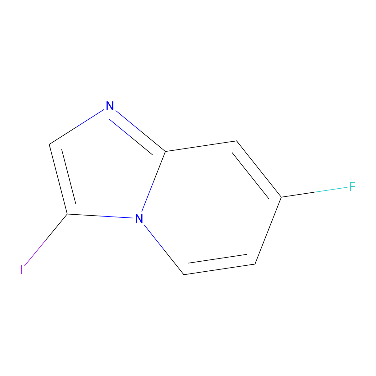 7-Fluoro-3-iodoimidazo[1,2-a]pyridine molecular structure, CAS 2089326-83-8