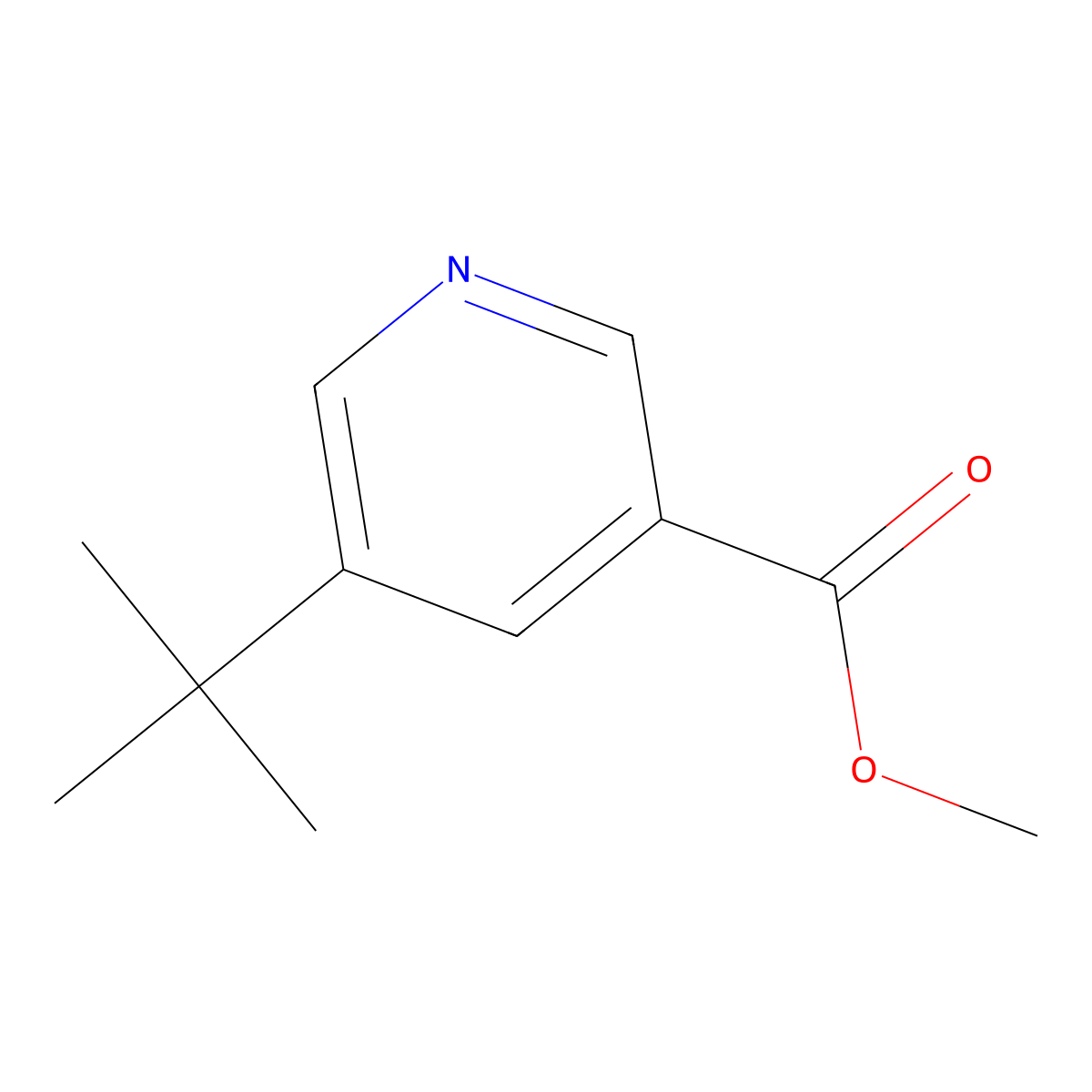 Methyl 5-tert-butylpyridine-3-carboxylate molecular structure, CAS 2089326-90-7