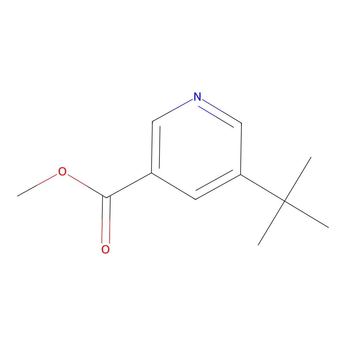 Methyl 5-tert-butylpyridine-3-carboxylate molecular structure, CAS 2089326-90-7