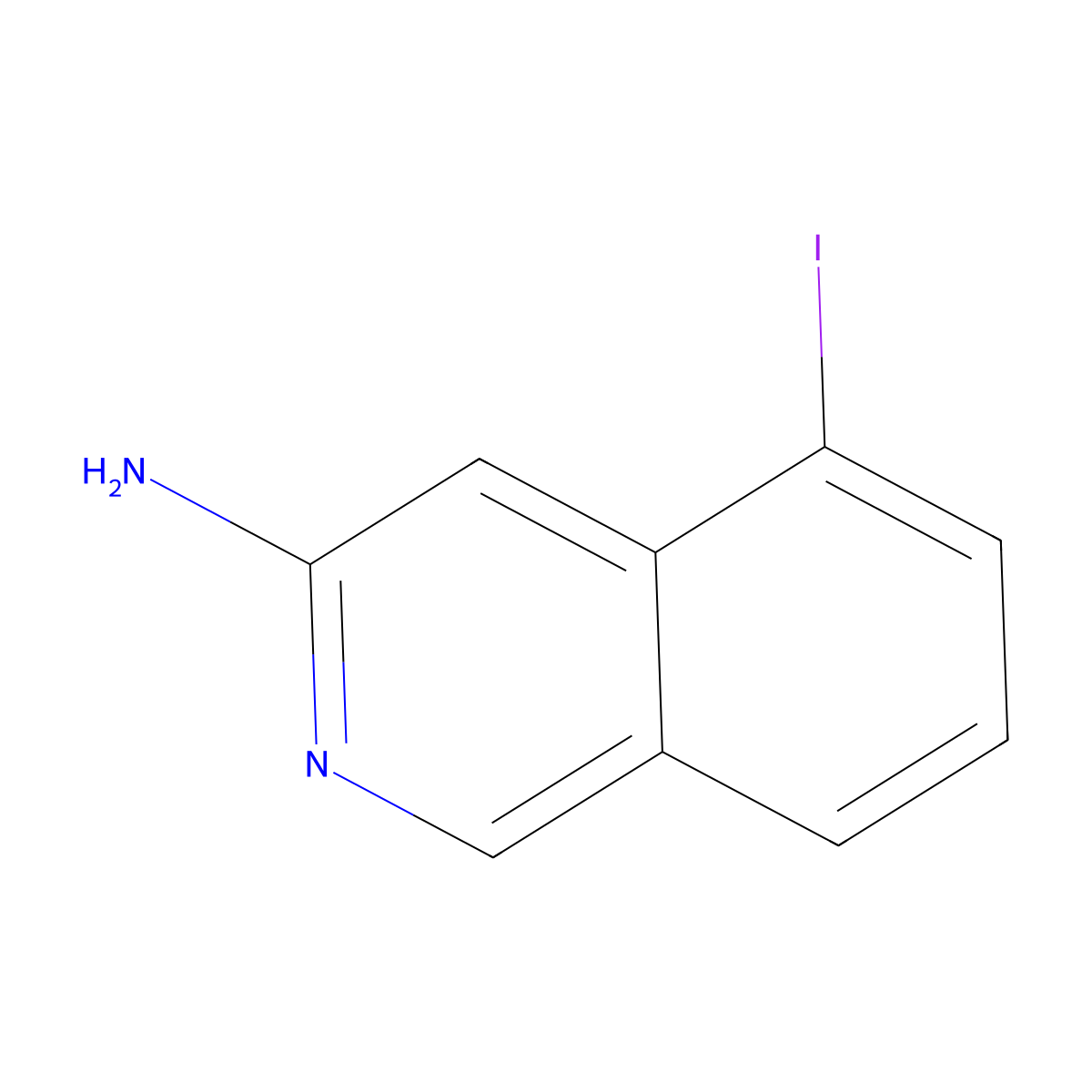 5-Iodoisoquinolin-3-amine molecular structure, CAS 2089327-34-2