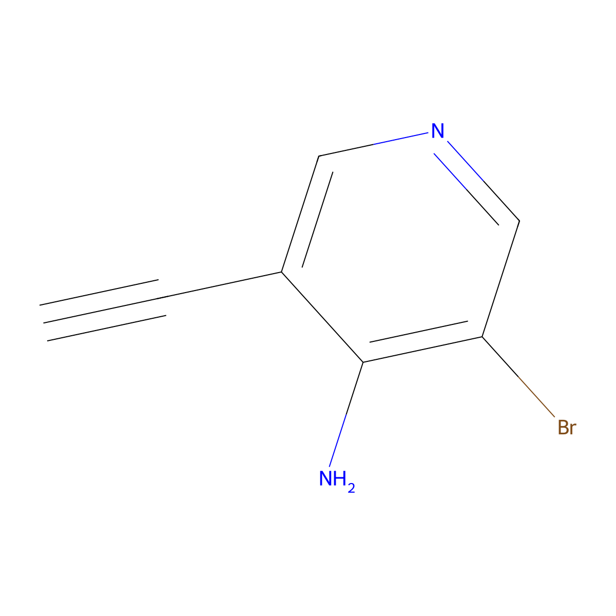 3-Bromo-5-ethynylpyridin-4-amine molecular structure, CAS 2089327-35-3