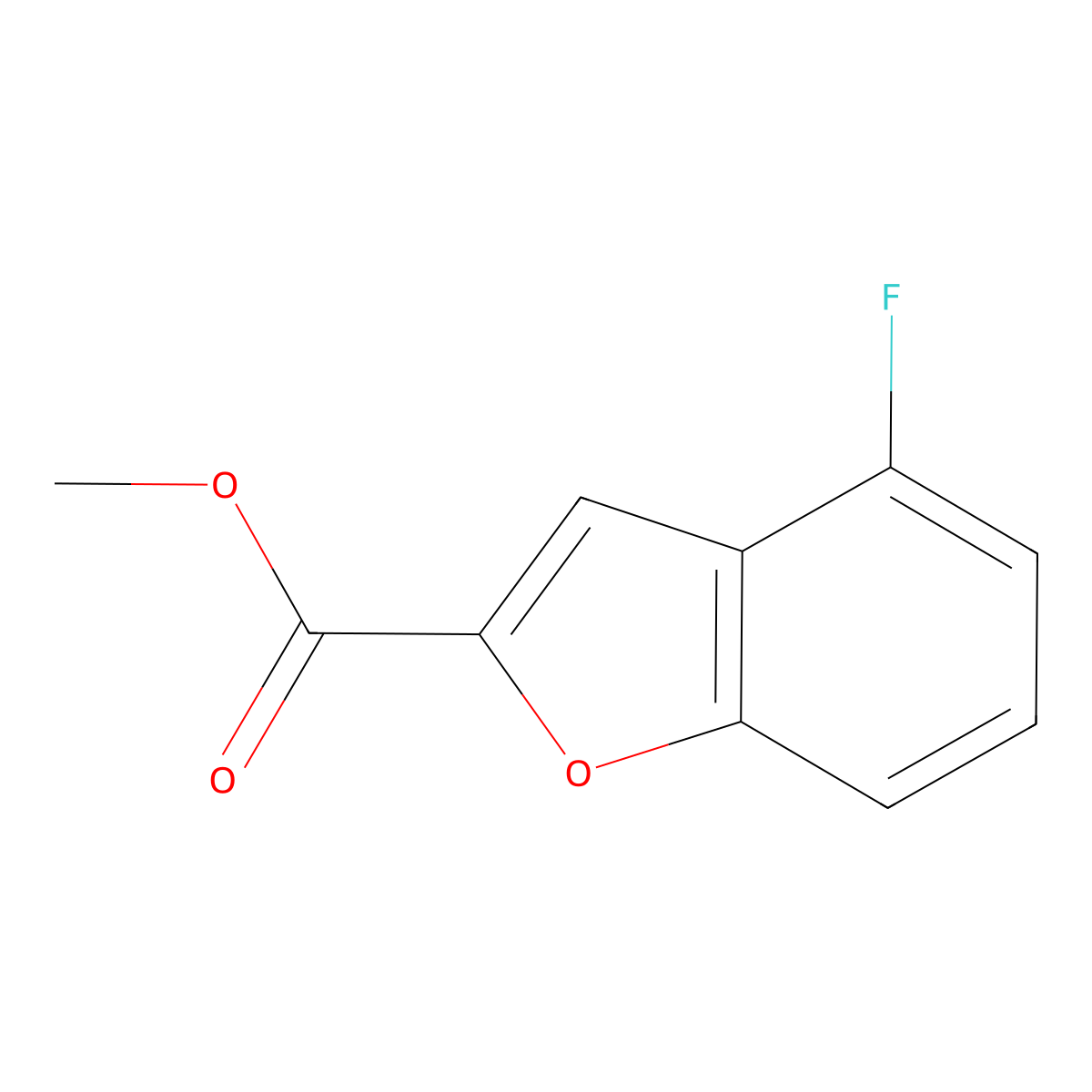 Methyl 4-fluorobenzofuran-2-carboxylate molecular structure, CAS 2089327-52-4