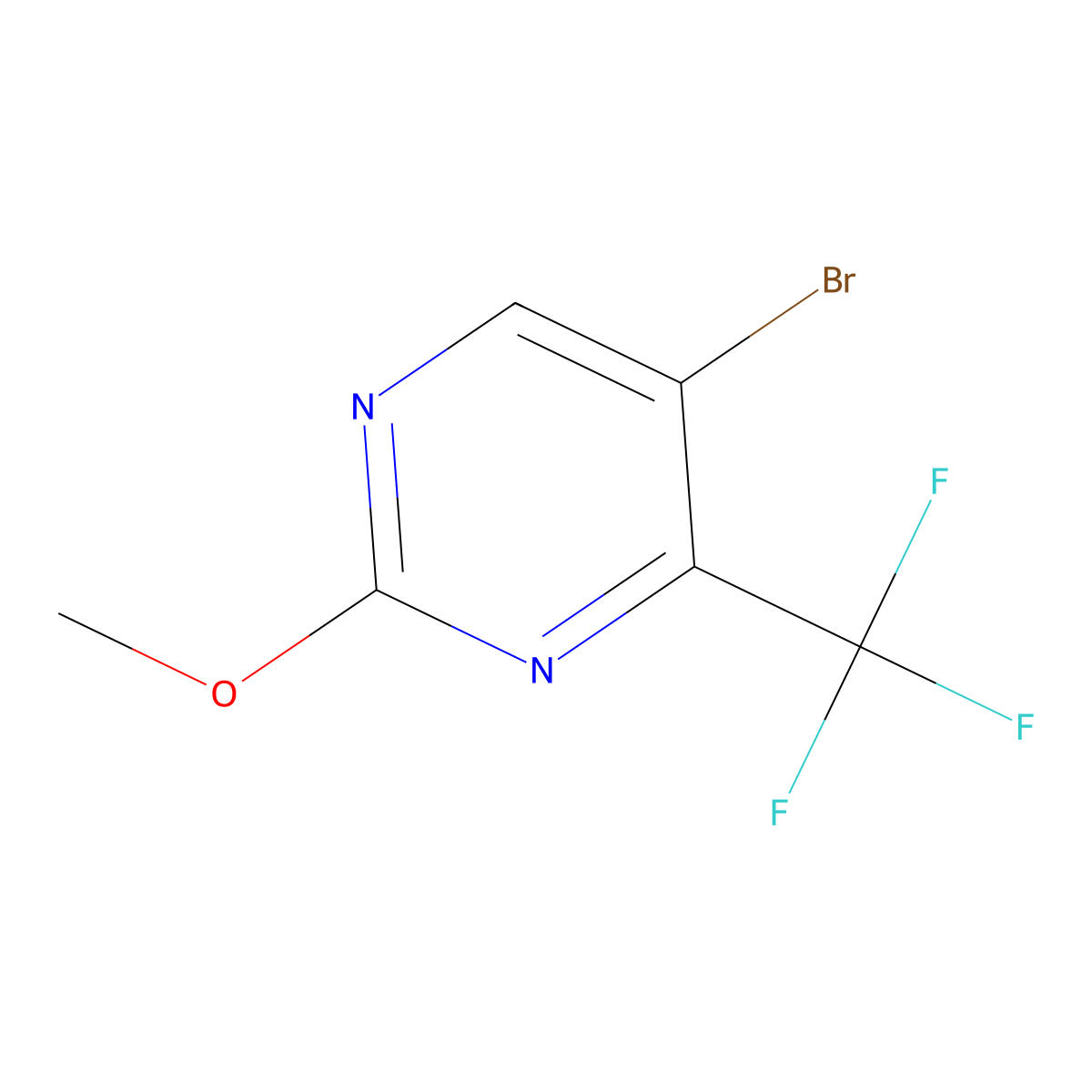 5-Bromo-2-methoxy-4-(trifluoromethyl)pyrimidine molecular structure, CAS 2089333-61-7