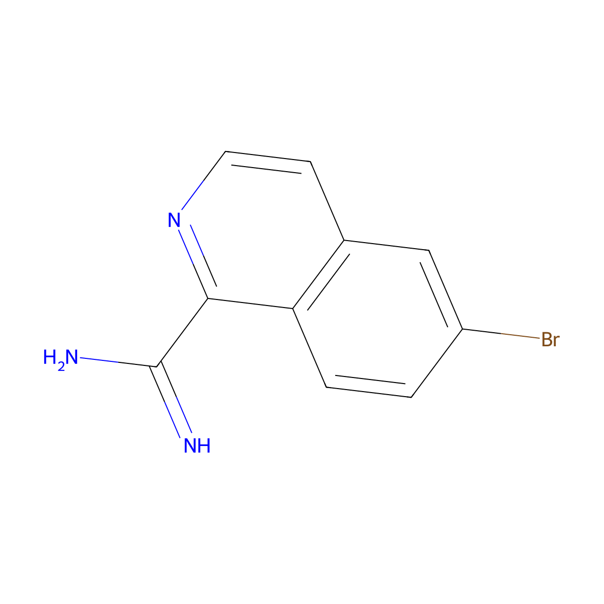 6-Bromoisoquinoline-1-carboximidamide molecular structure, CAS 2089333-82-2