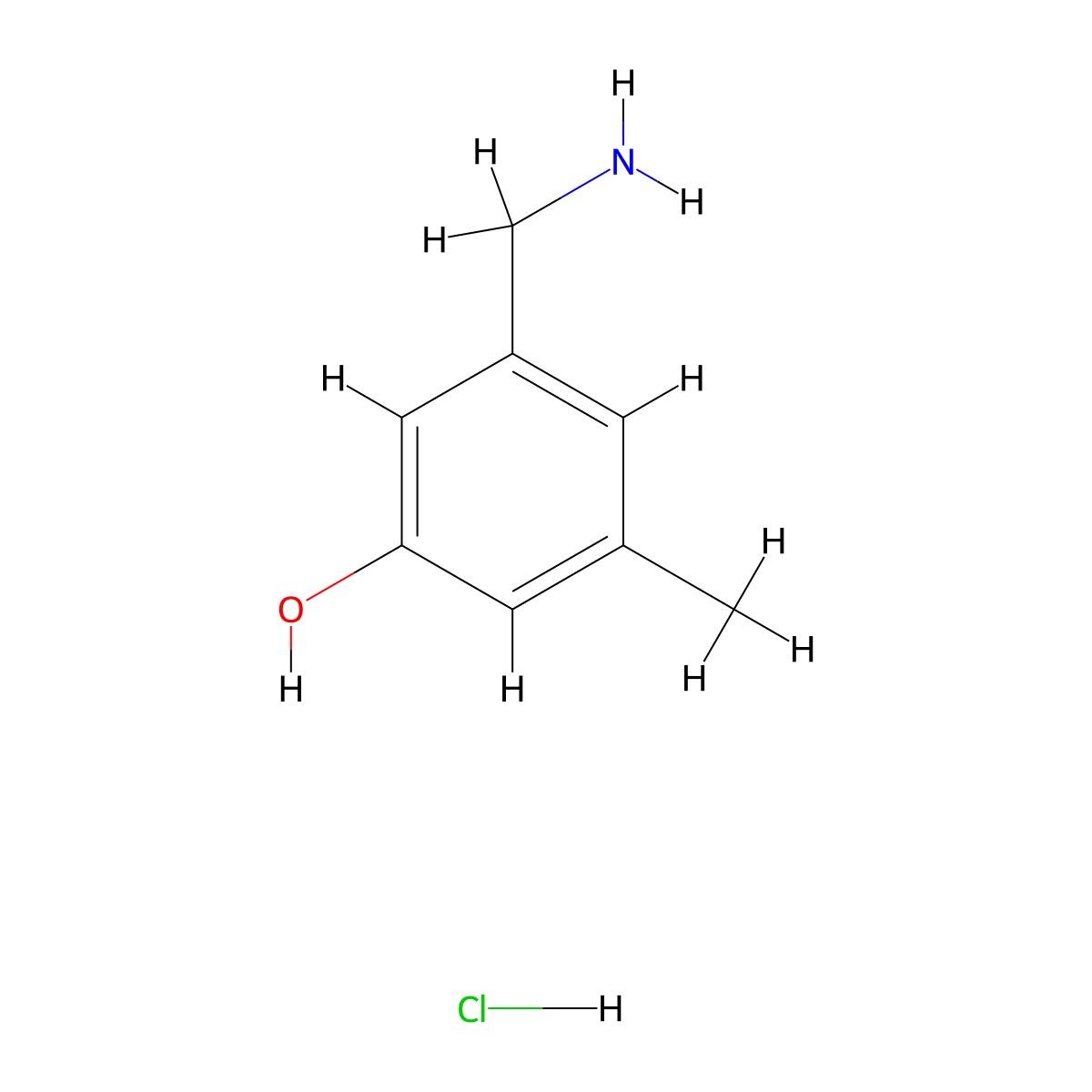 3-(Aminomethyl)-5-methylphenol hydrochloride molecular structure, CAS 2089334-16-5