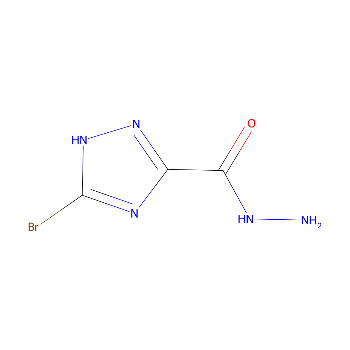 5-Bromo-1H-1,2,4-triazole-3-carbohydrazide molecular structure, CAS 2089334-17-6