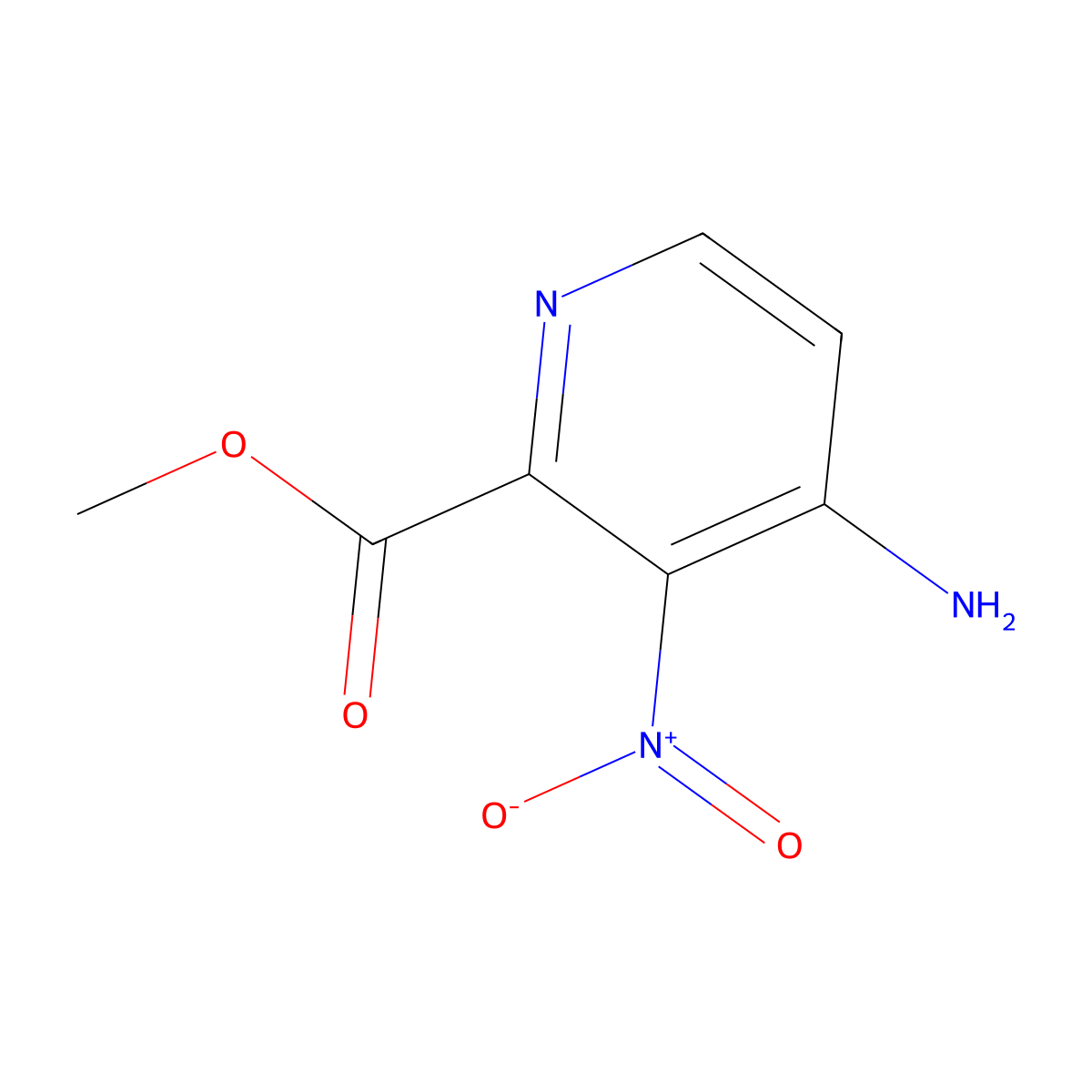 Methyl 4-amino-3-nitropicolinate molecular structure, CAS 2089334-18-7