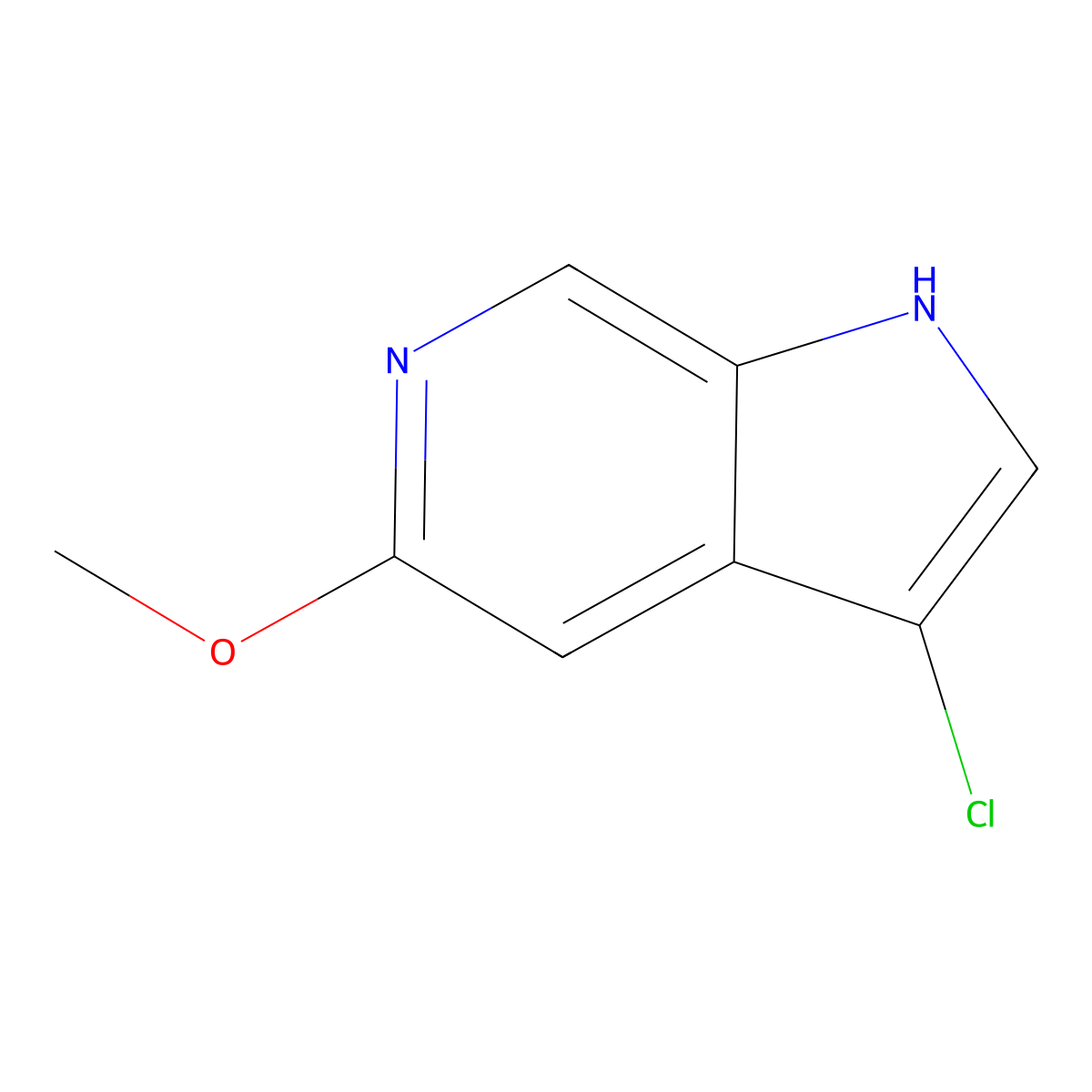 3-Chloro-5-methoxy-1H-pyrrolo[2,3-c]pyridine molecular structure, CAS 2089334-26-7