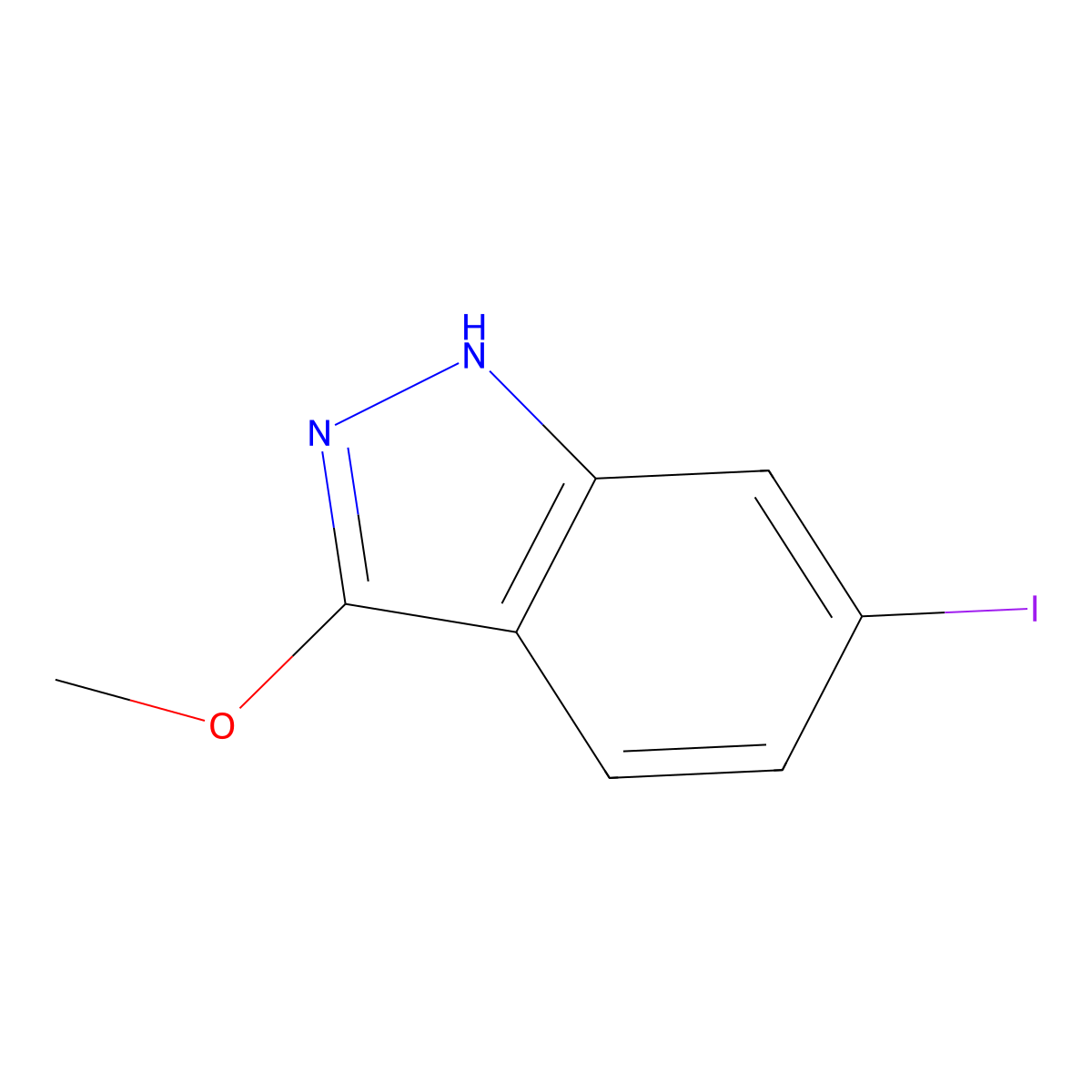 6-Iodo-3-methoxy-1H-indazole molecular structure, CAS 2089334-72-3