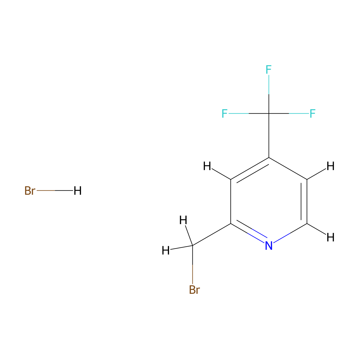 2-(Bromomethyl)-4-(trifluoromethyl)pyridine hydrobromide molecular structure, CAS 2089334-76-7