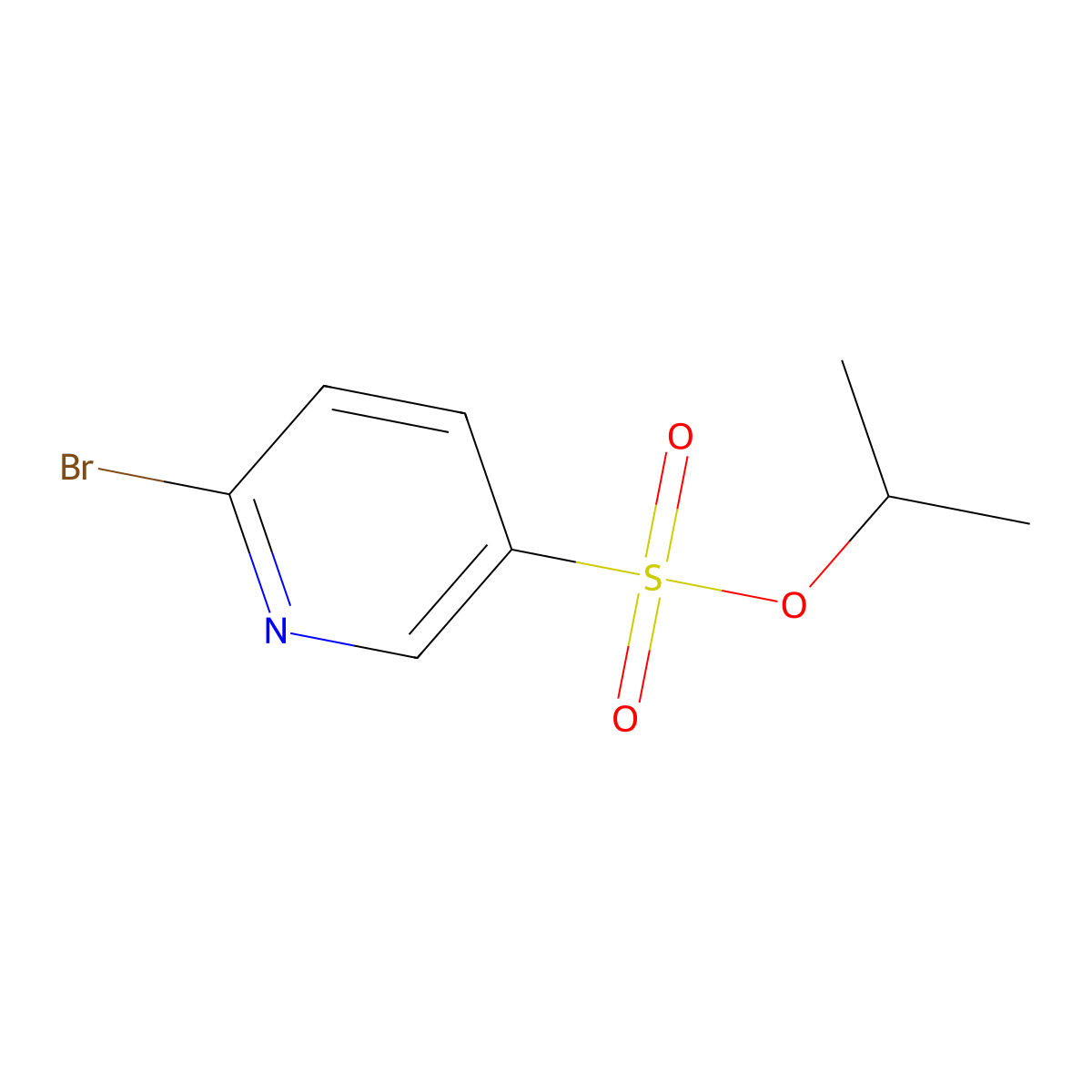Isopropyl 6-bromopyridine-3-sulfonate molecular structure, CAS 2089334-97-2