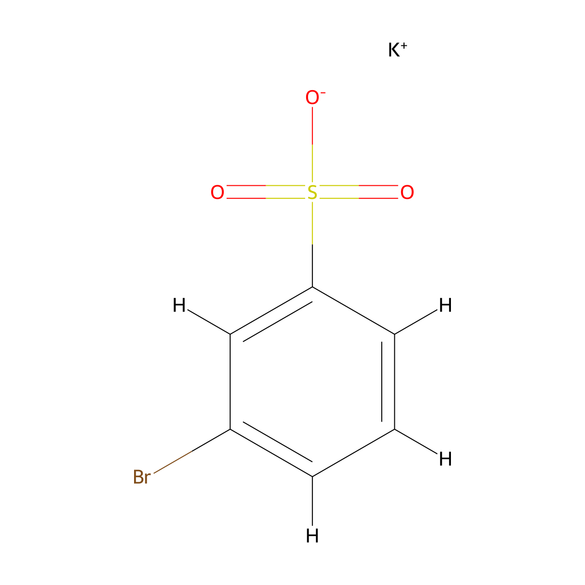 Potassium 3-bromobenzenesulfonate molecular structure, CAS 2089335-10-2
