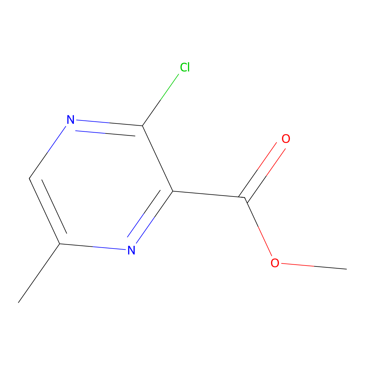 Methyl 3-chloro-6-methylpyrazine-2-carboxylate molecular structure, CAS 2089377-40-0