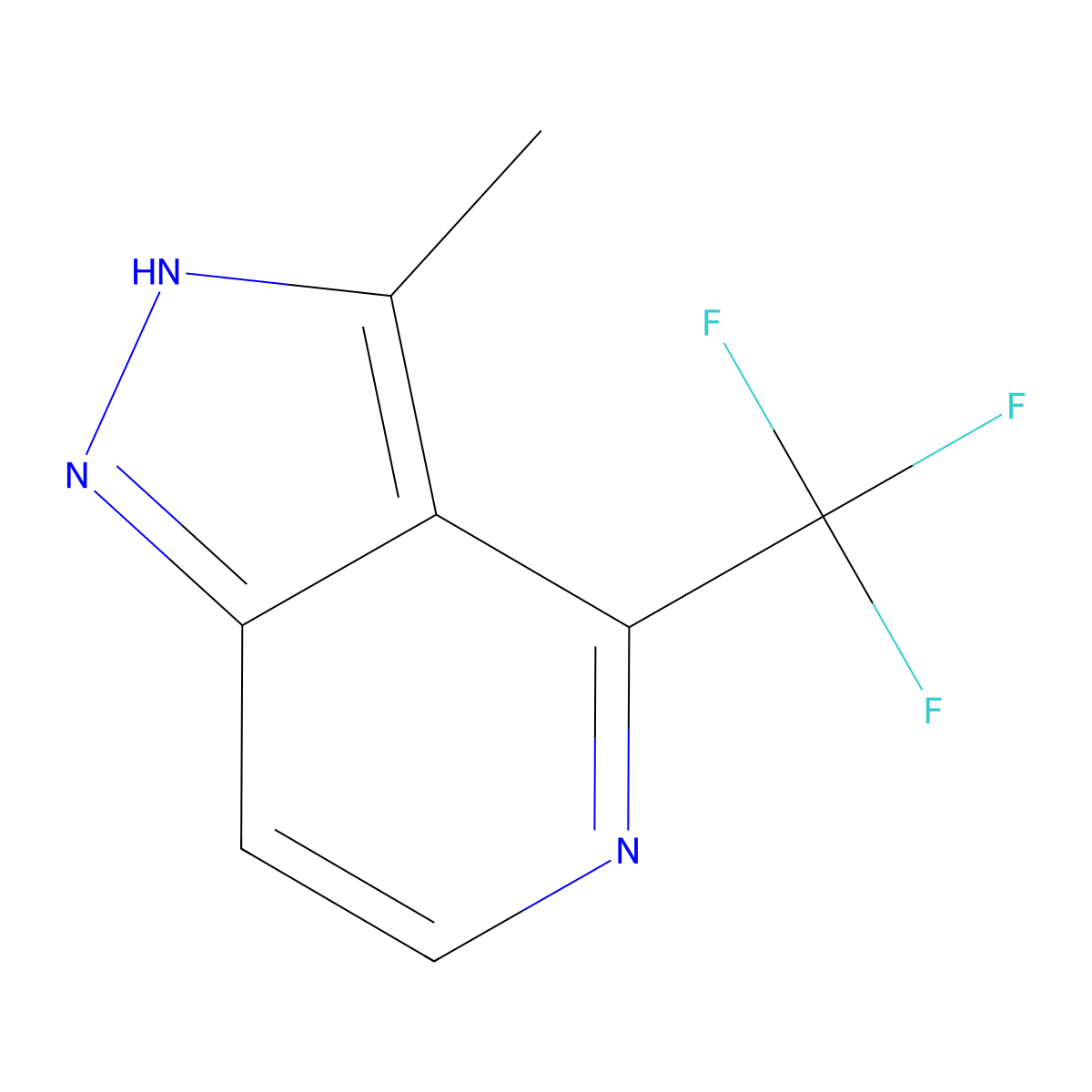 3-Methyl-4-(trifluoromethyl)-1H-pyrazolo[4,3-c]pyridine molecular structure, CAS 2089377-41-1